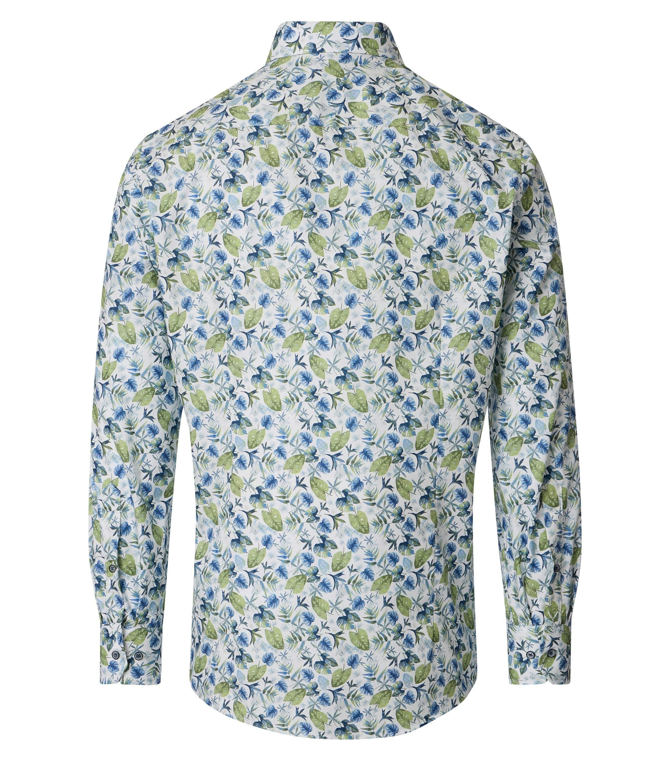 Ein Businesshemd im Print Muster in der Farbe Grün