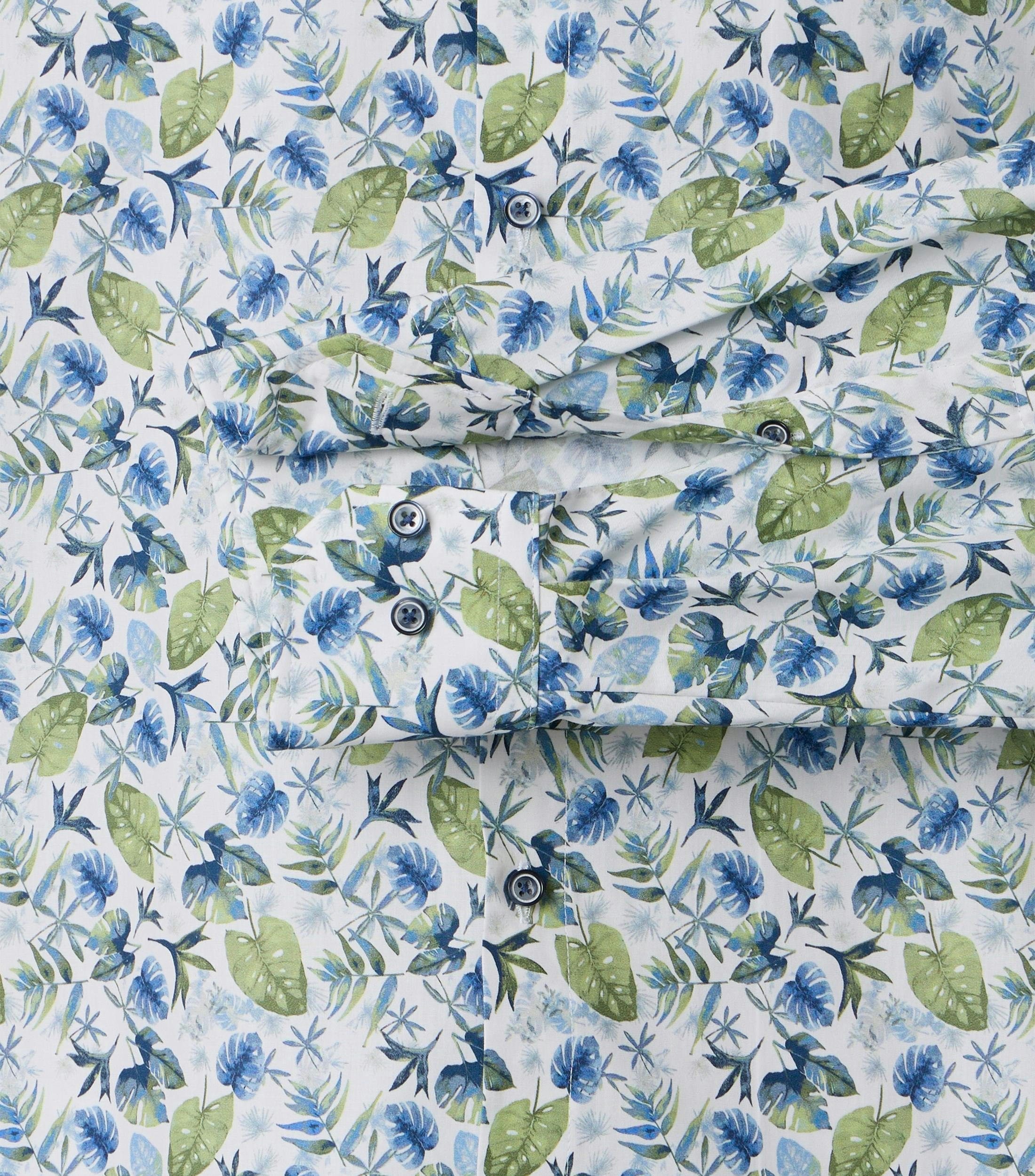 Ein Businesshemd im Print Muster in der Farbe Grün