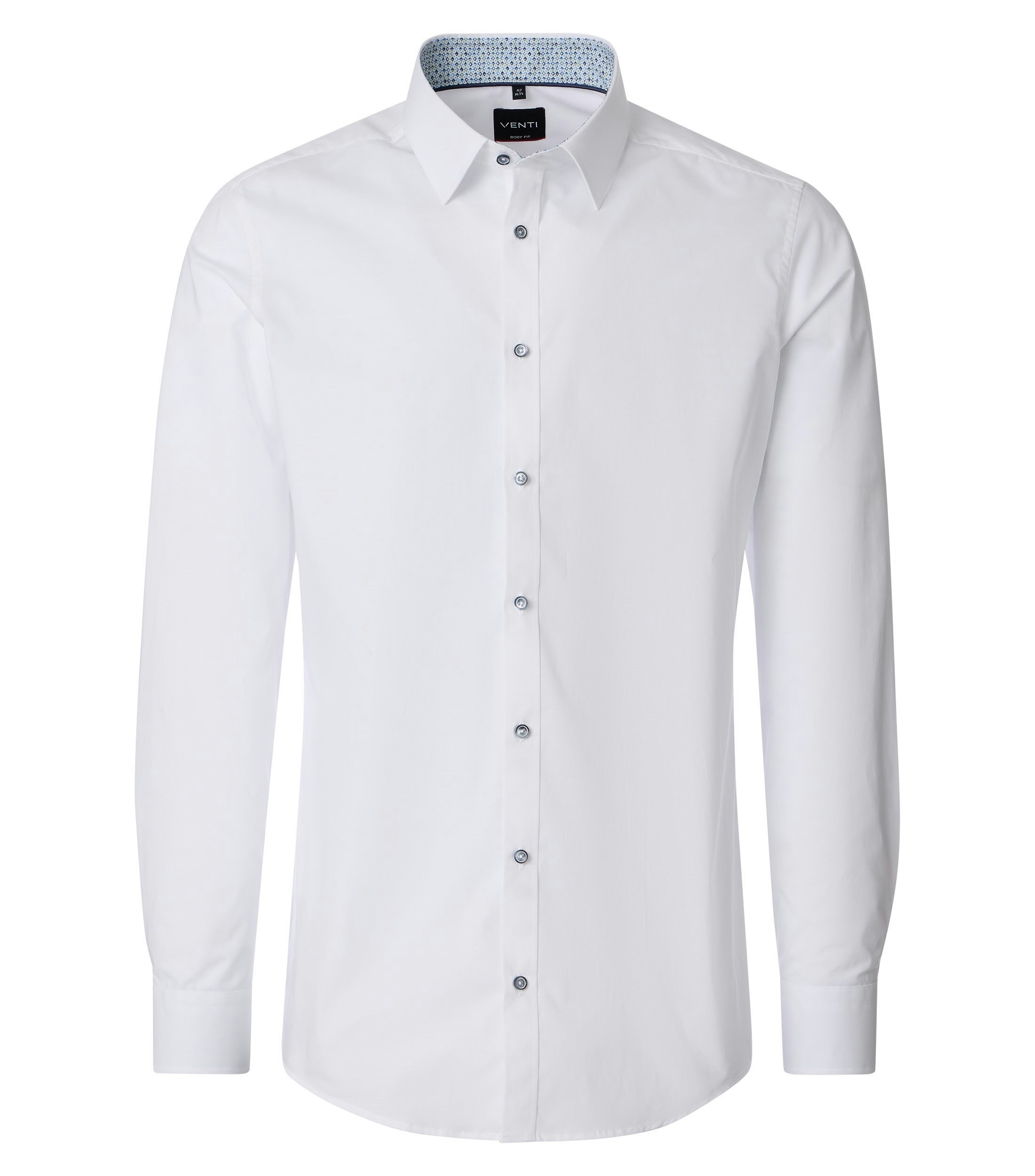 Ein Businesshemd im uni Muster in der Farbe Weiß