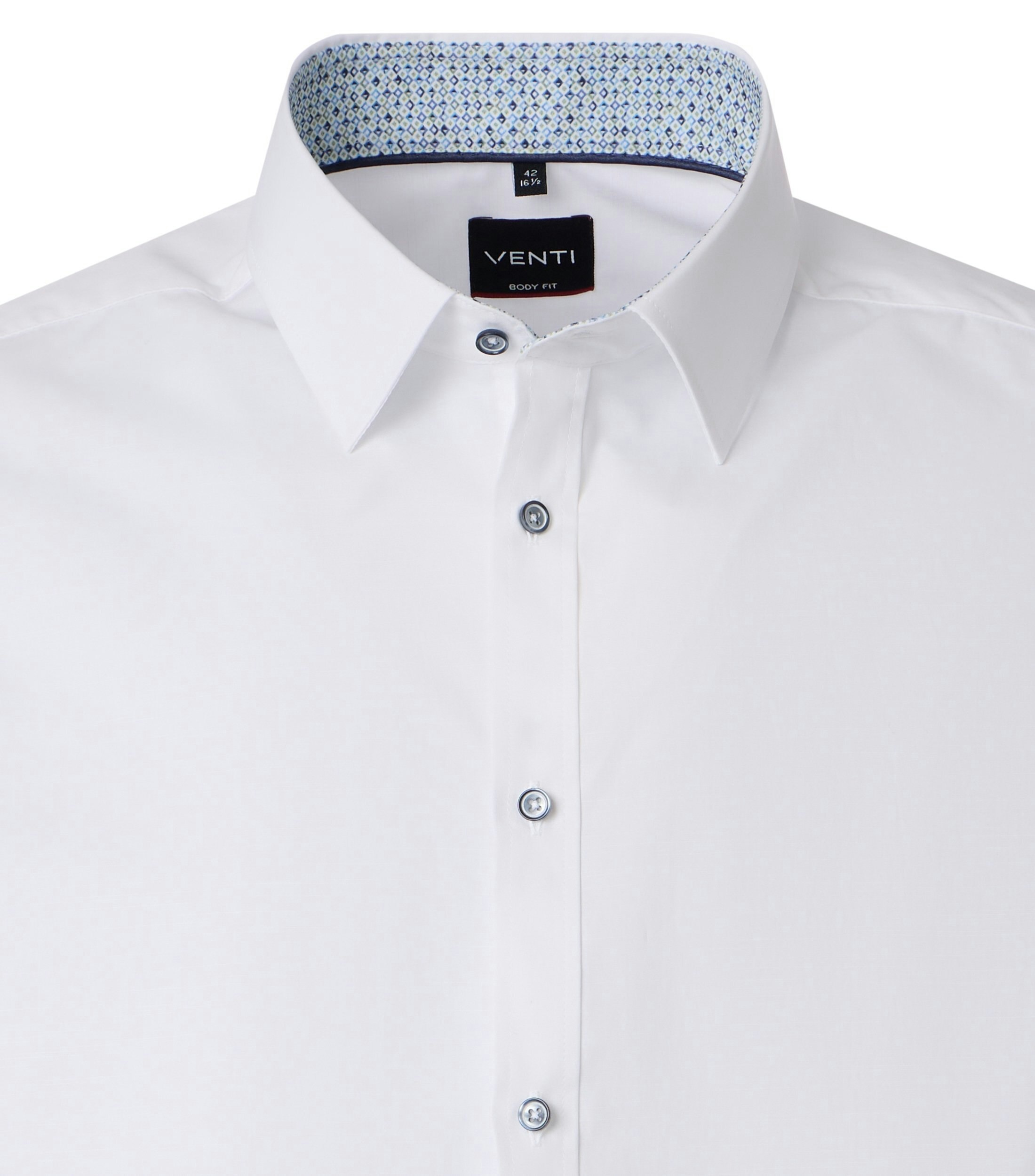 Ein Businesshemd im uni Muster in der Farbe Weiß