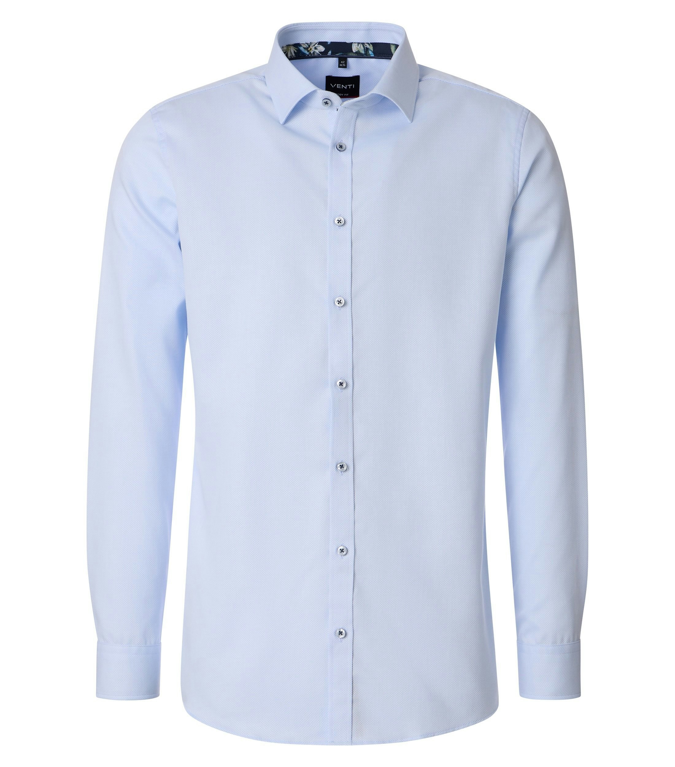 Ein Businesshemd im uni Muster in der Farbe Hellblau