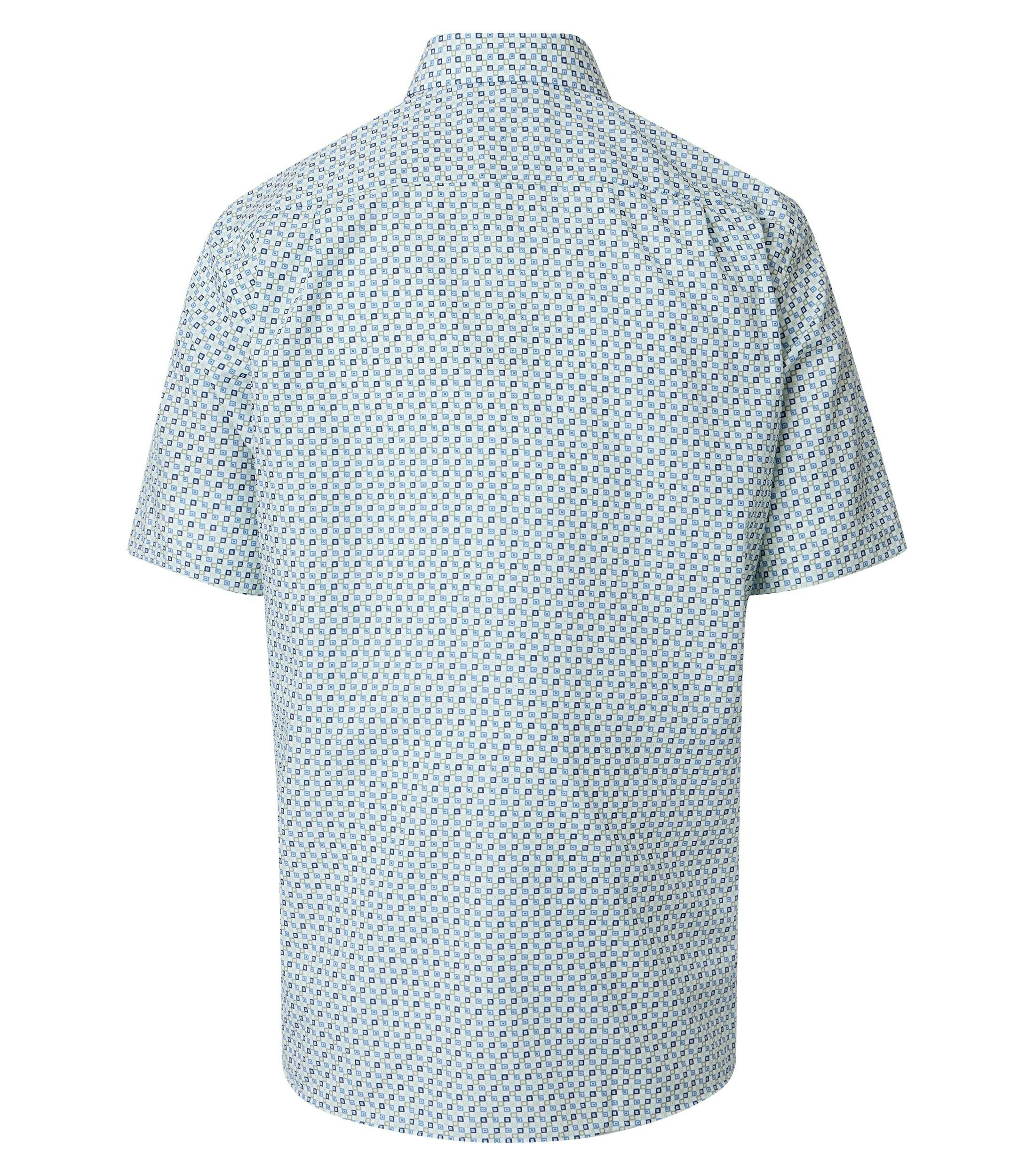 Ein Businesshemd im Print Muster in der Farbe Blau