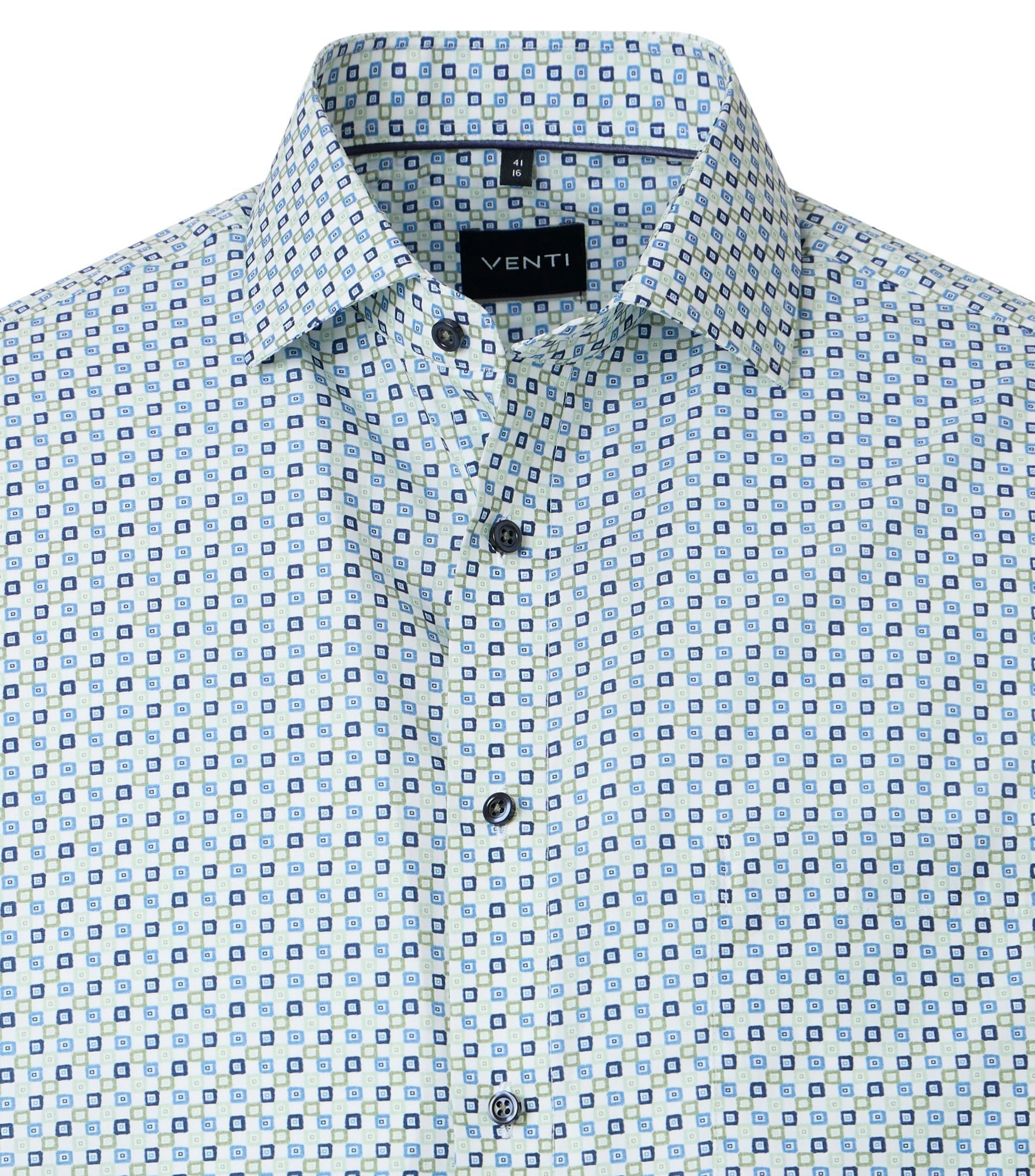 Ein Businesshemd im Print Muster in der Farbe Blau