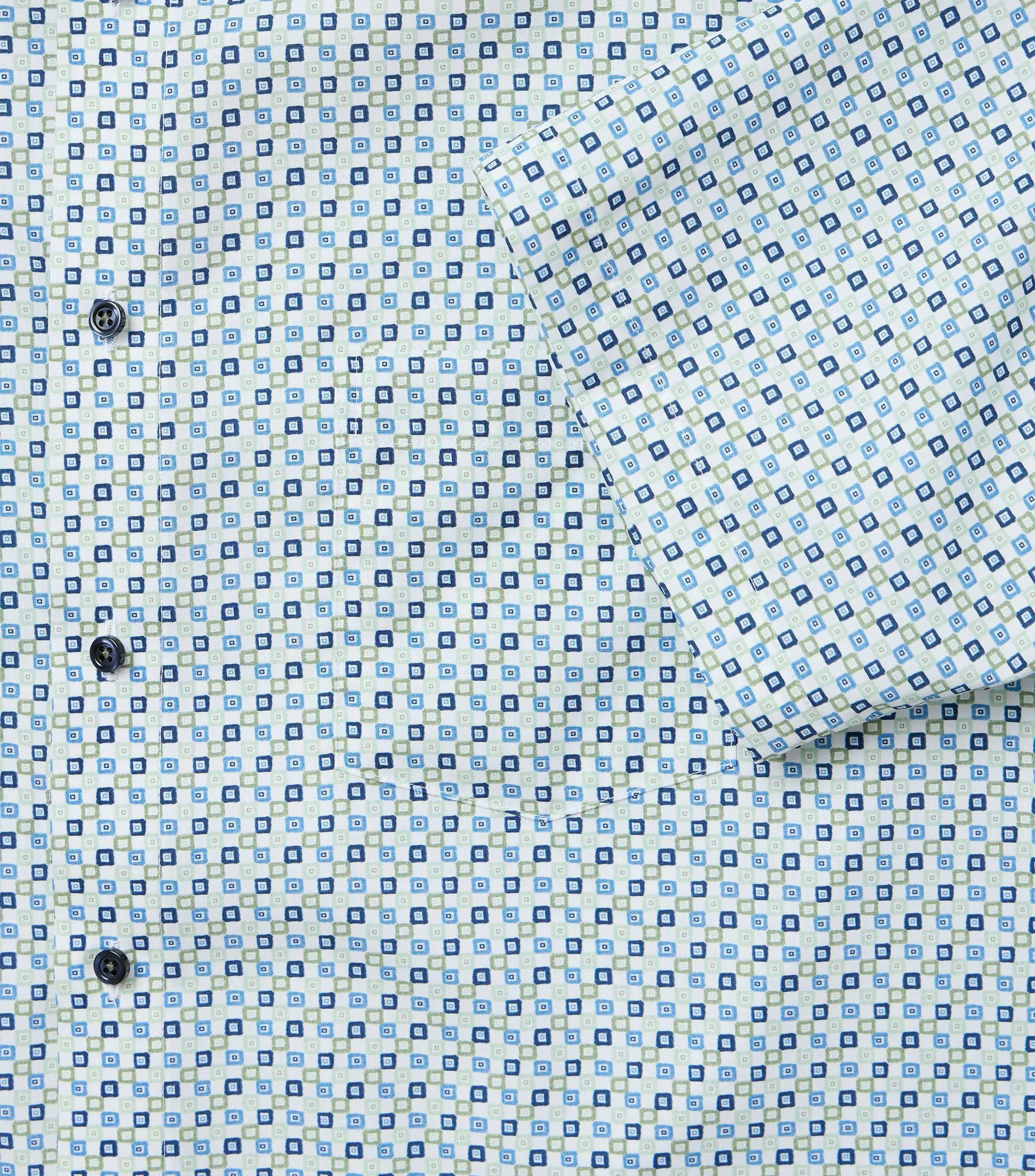 Ein Businesshemd im Print Muster in der Farbe Blau