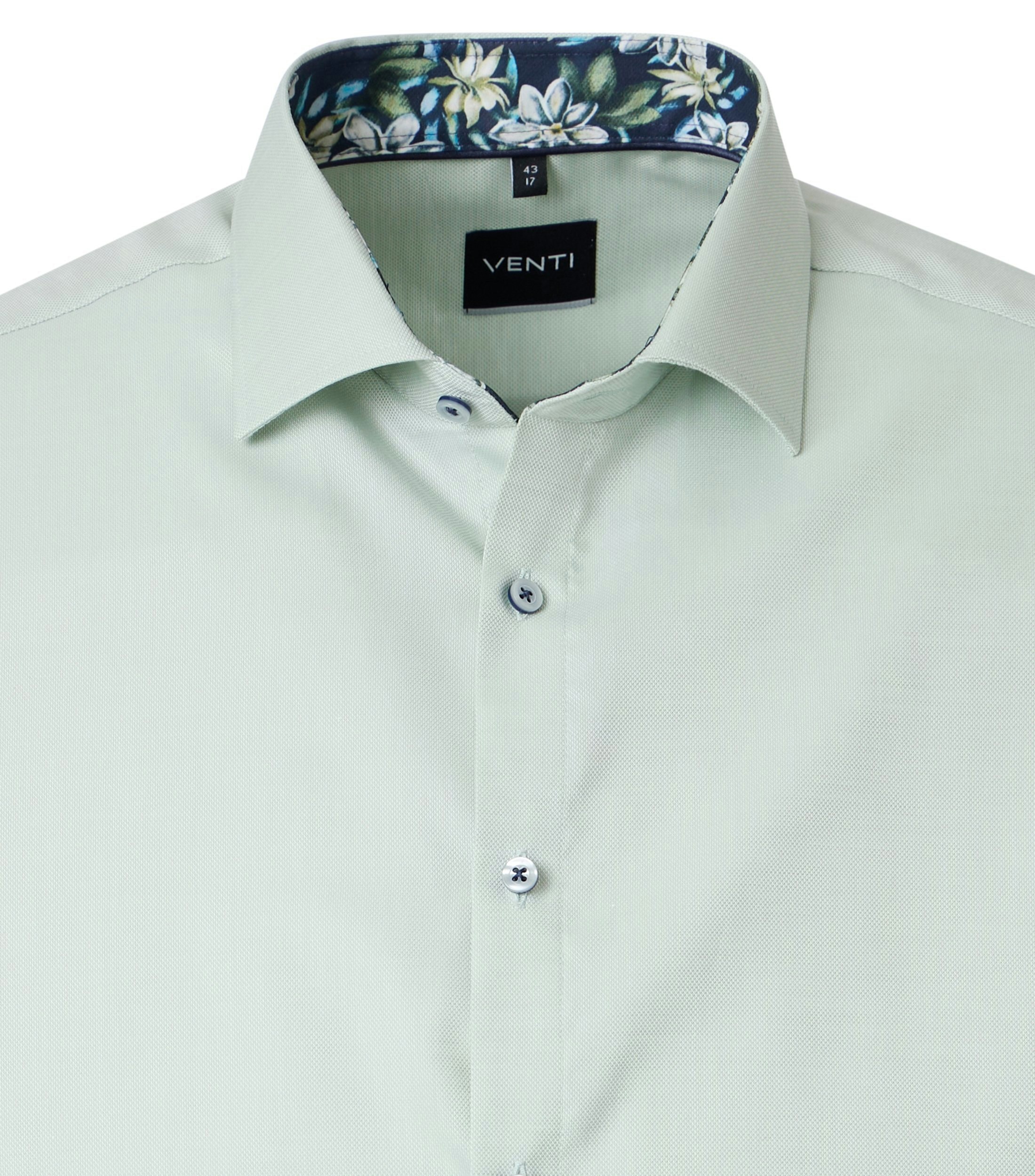 Ein Businesshemd im uni Muster in der Farbe Grün