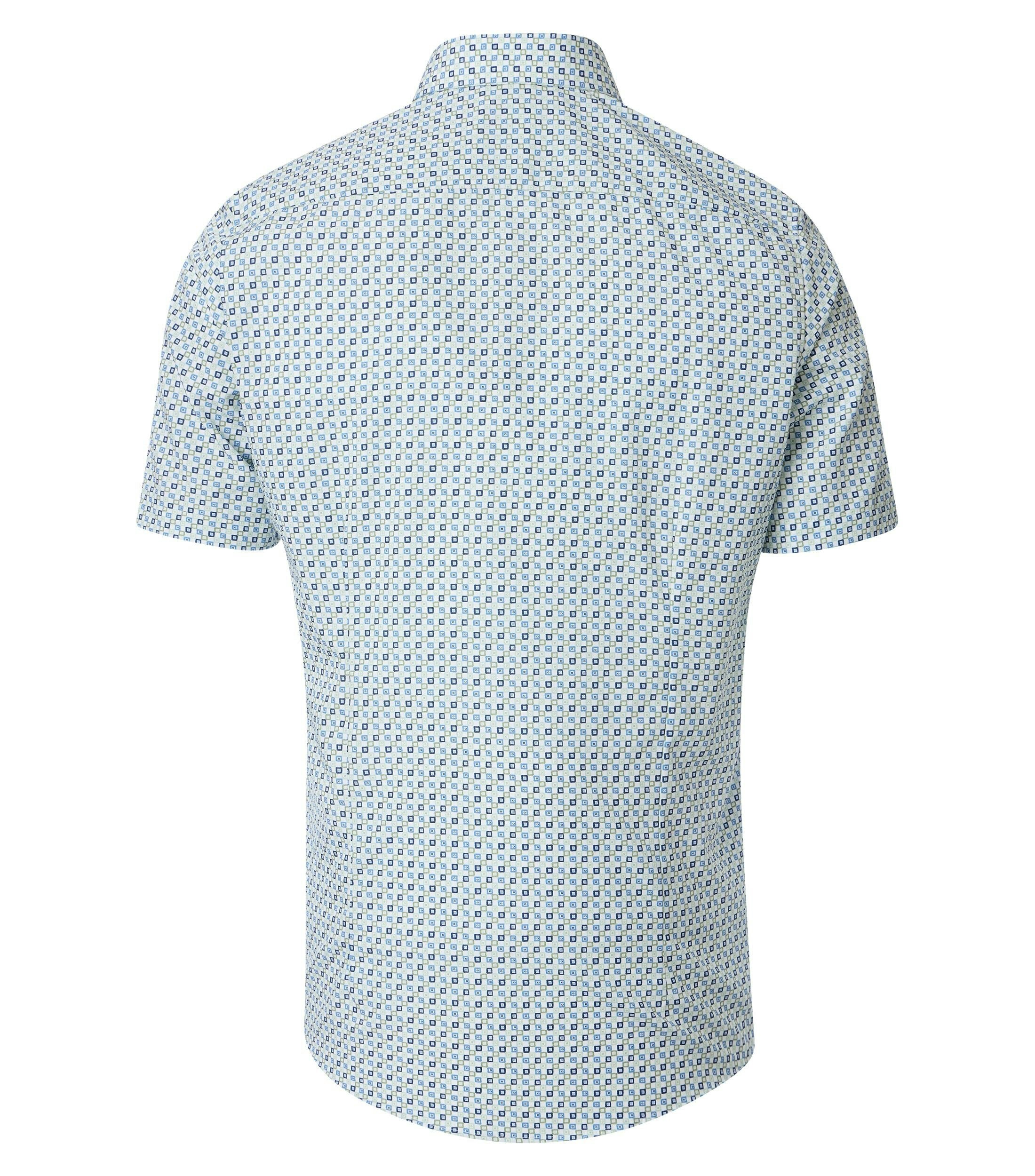 Ein Businesshemd im Print Muster in der Farbe Blau