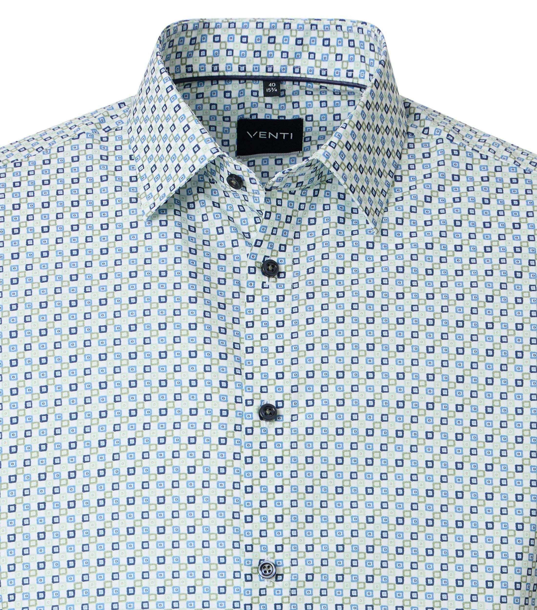 Ein Businesshemd im Print Muster in der Farbe Blau