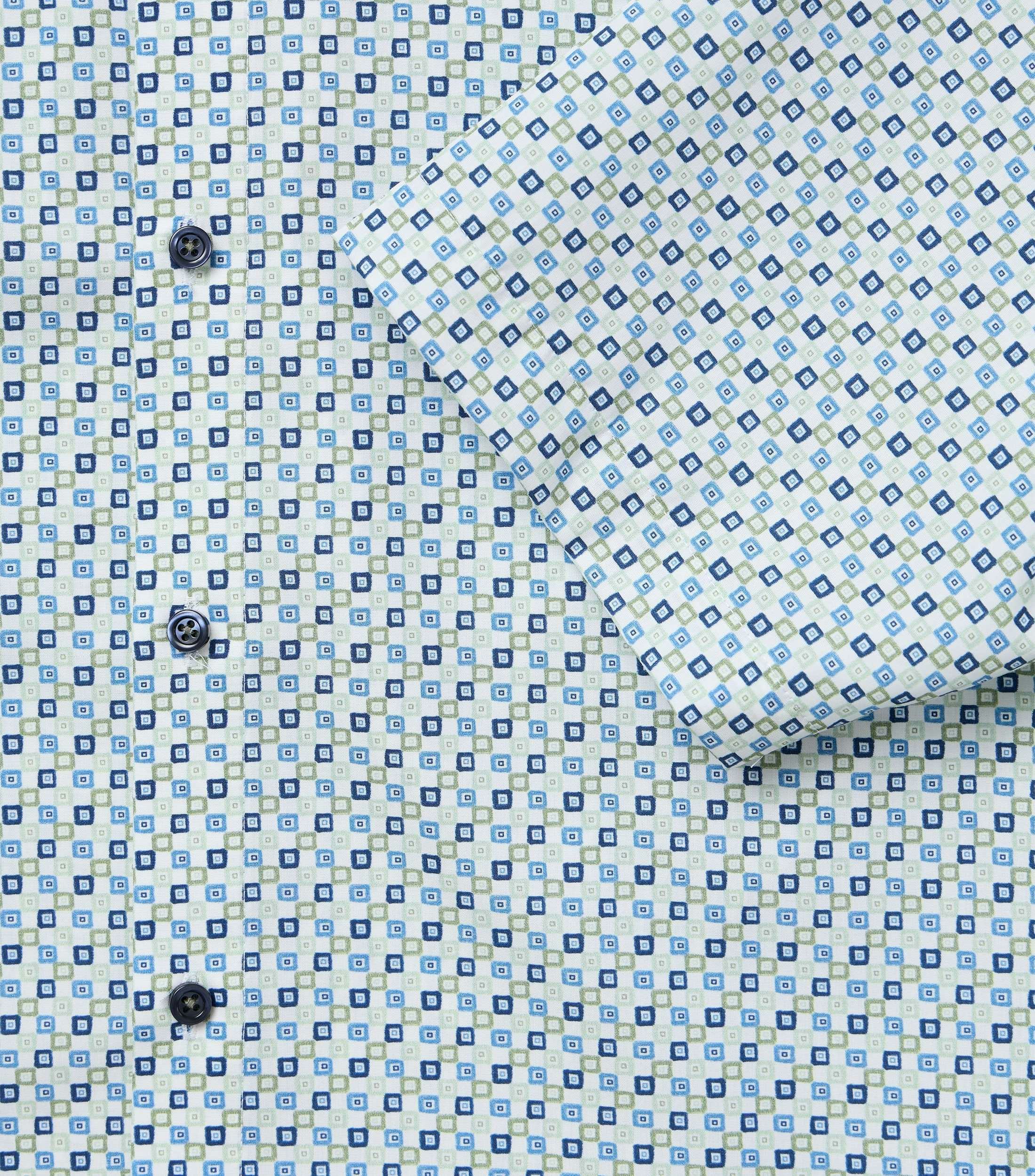 Ein Businesshemd im Print Muster in der Farbe Blau