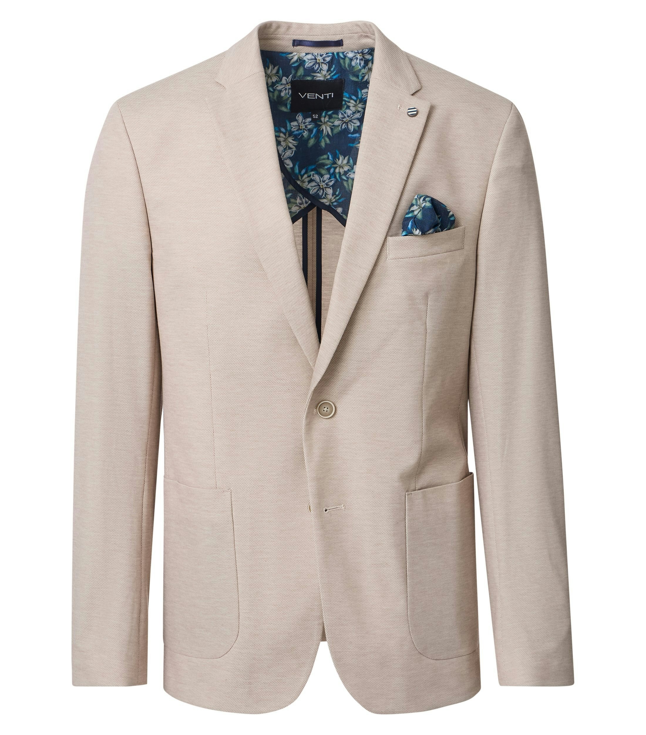 Ein Sakko im uni Muster in der Farbe Beige