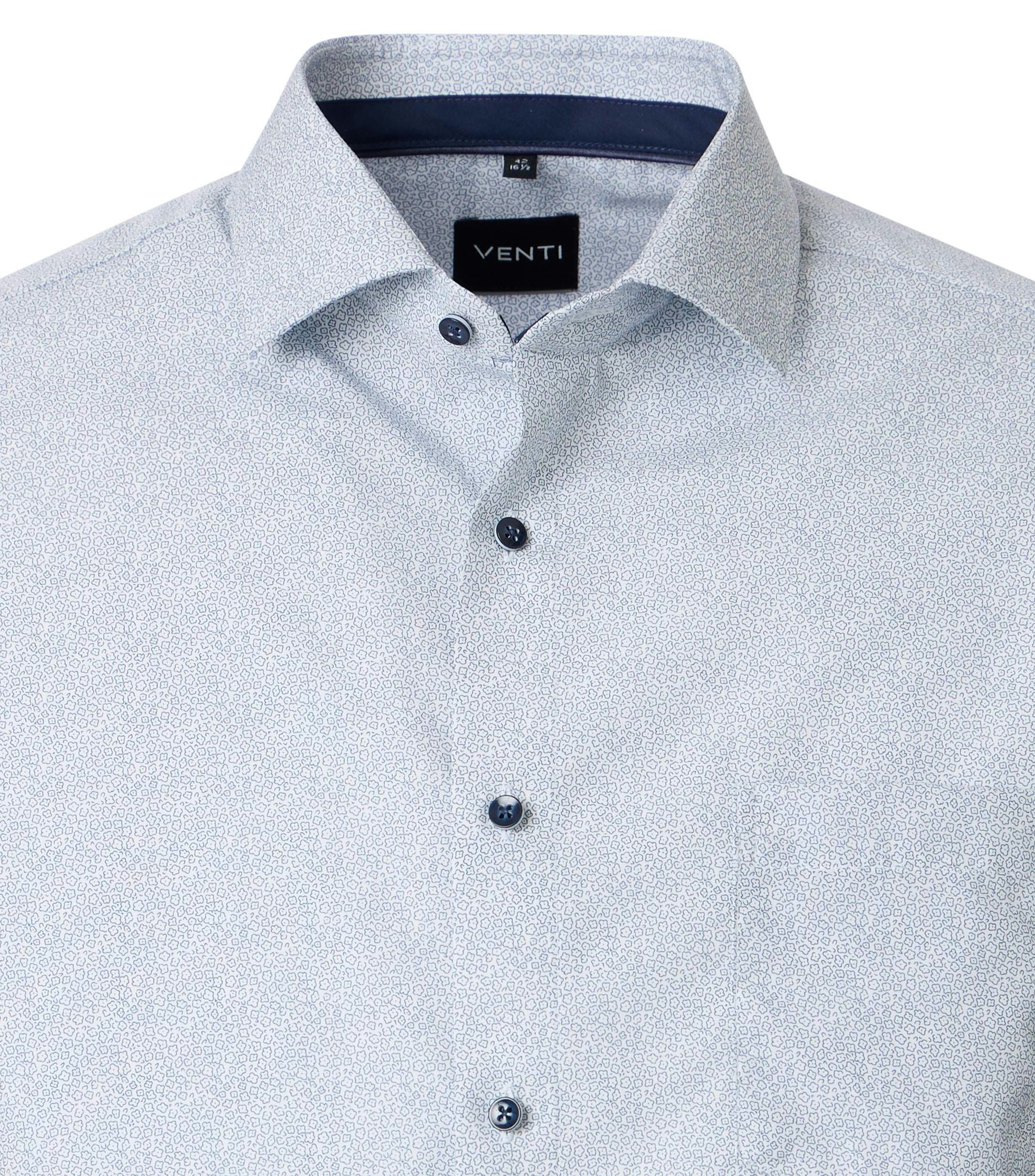 Ein Businesshemd im Print Muster in der Farbe Blau