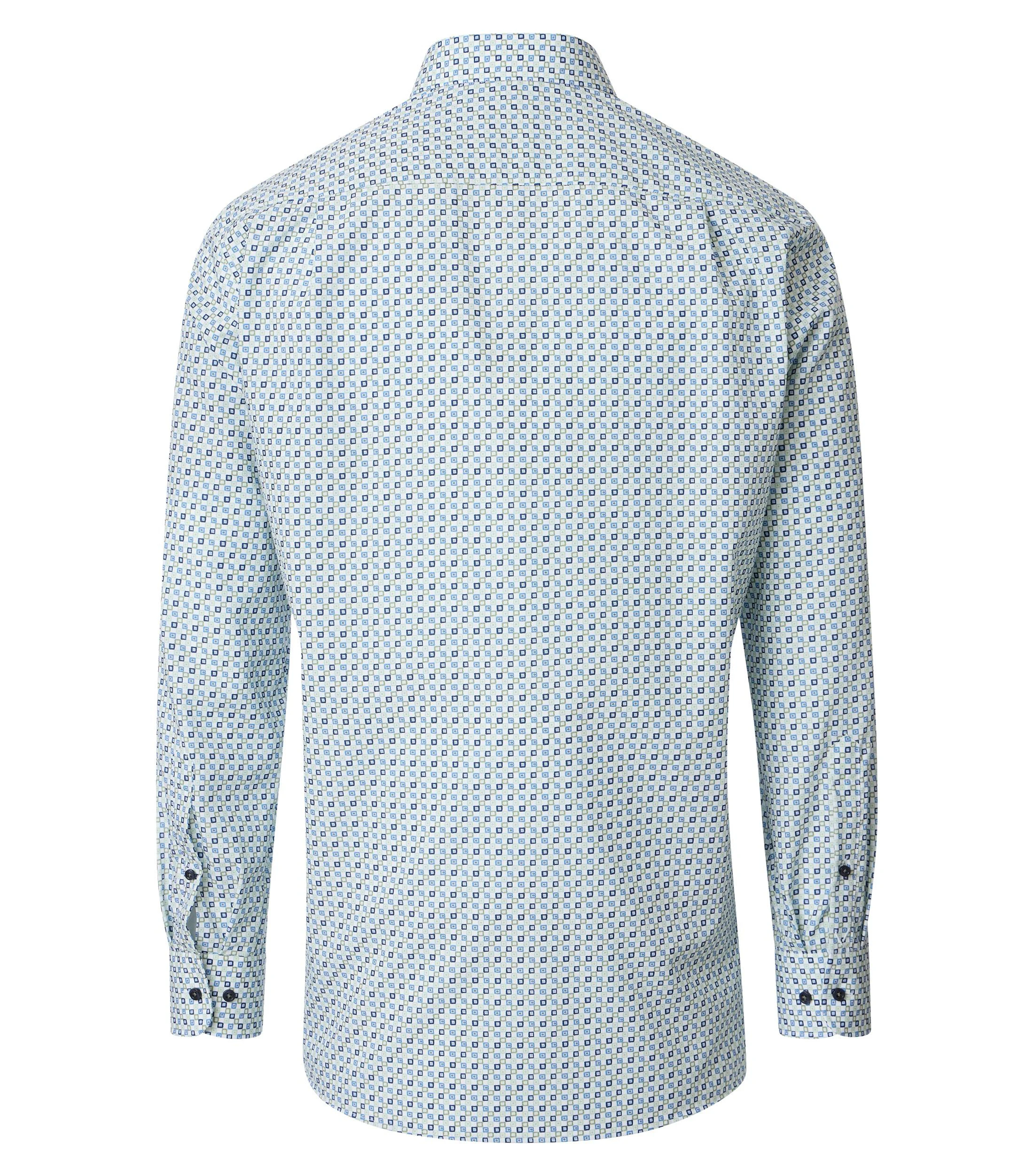 Businesshemd im Print-Muster in der Farbe Blau