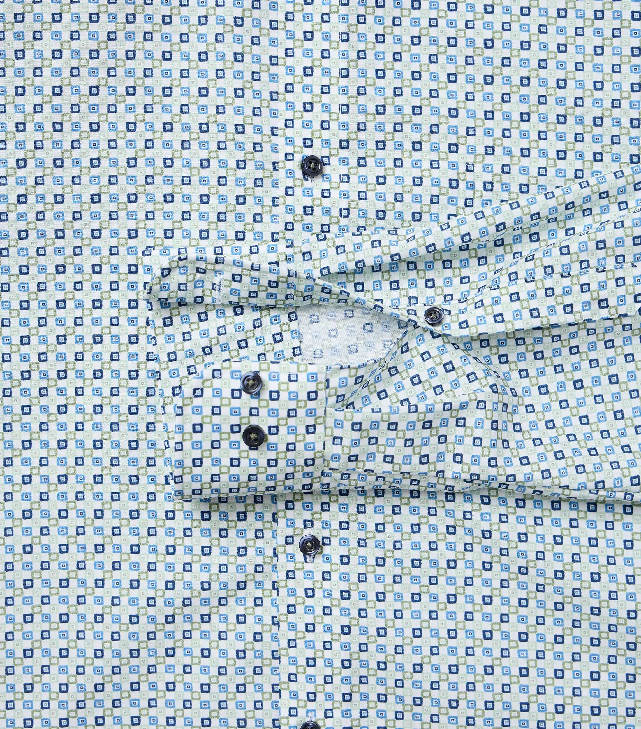 Businesshemd im Print-Muster in der Farbe Blau