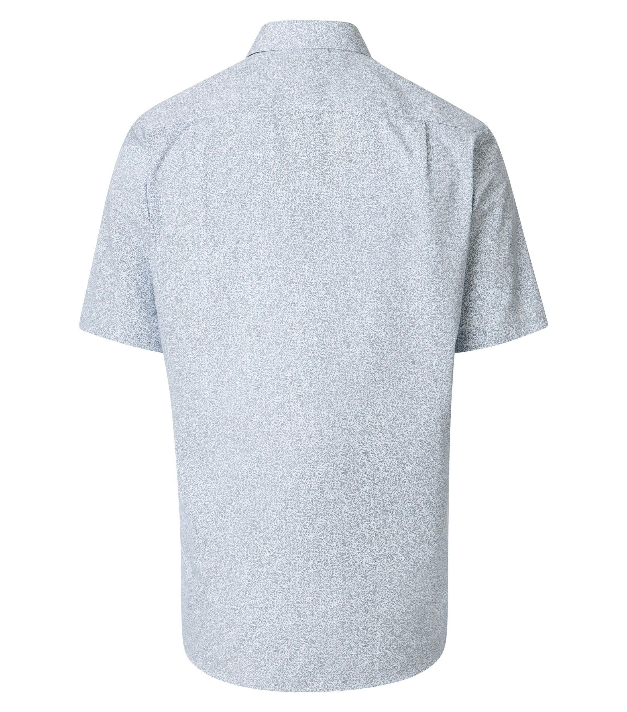 Ein Businesshemd im Print Muster in der Farbe Blau