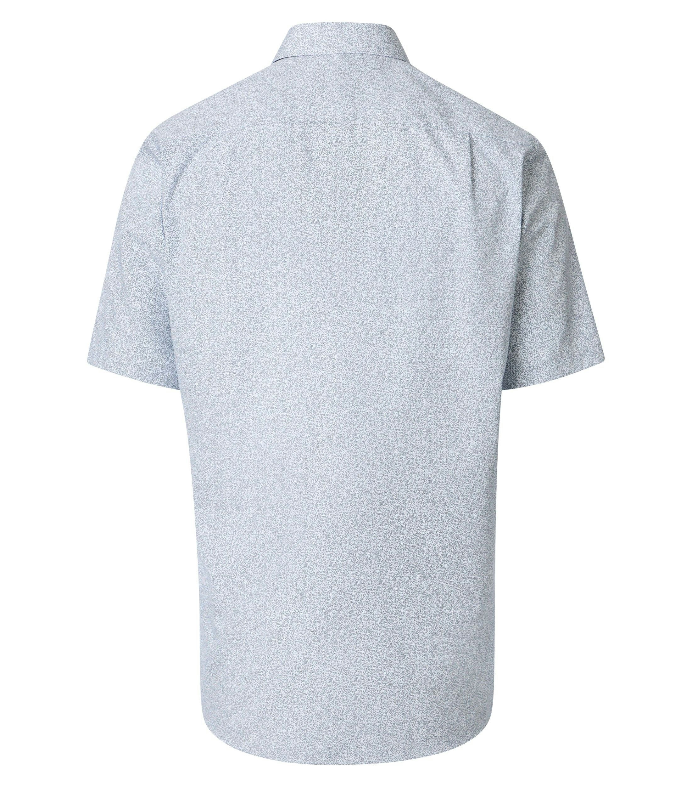 Ein Businesshemd im Print Muster in der Farbe Blau