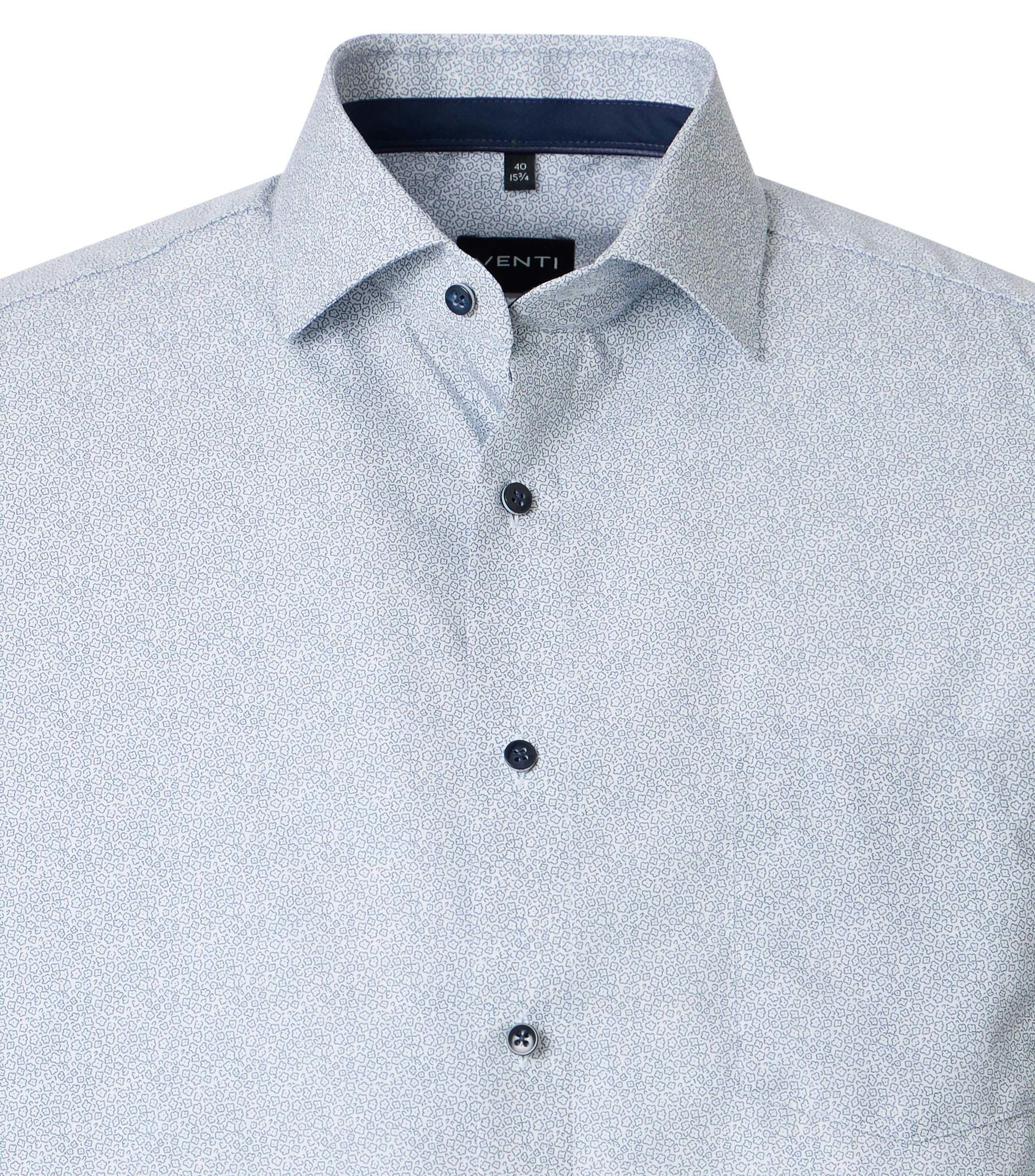 Ein Businesshemd im Print Muster in der Farbe Blau
