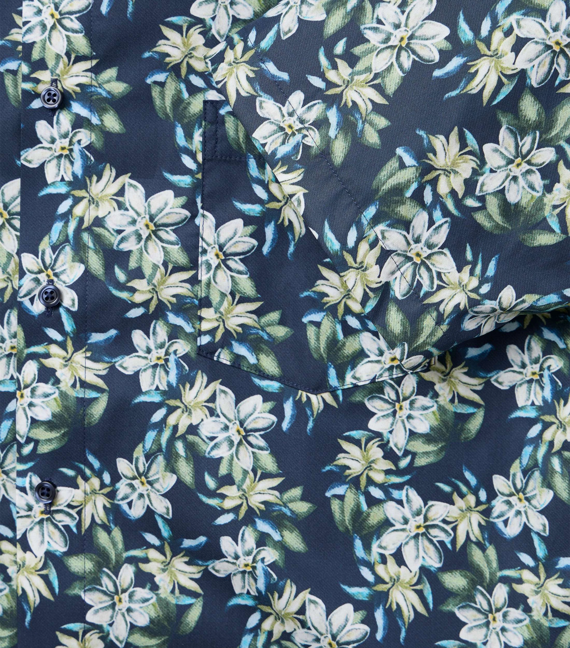 Businesshemd im Print-Muster in der Farbe Dunkelblau