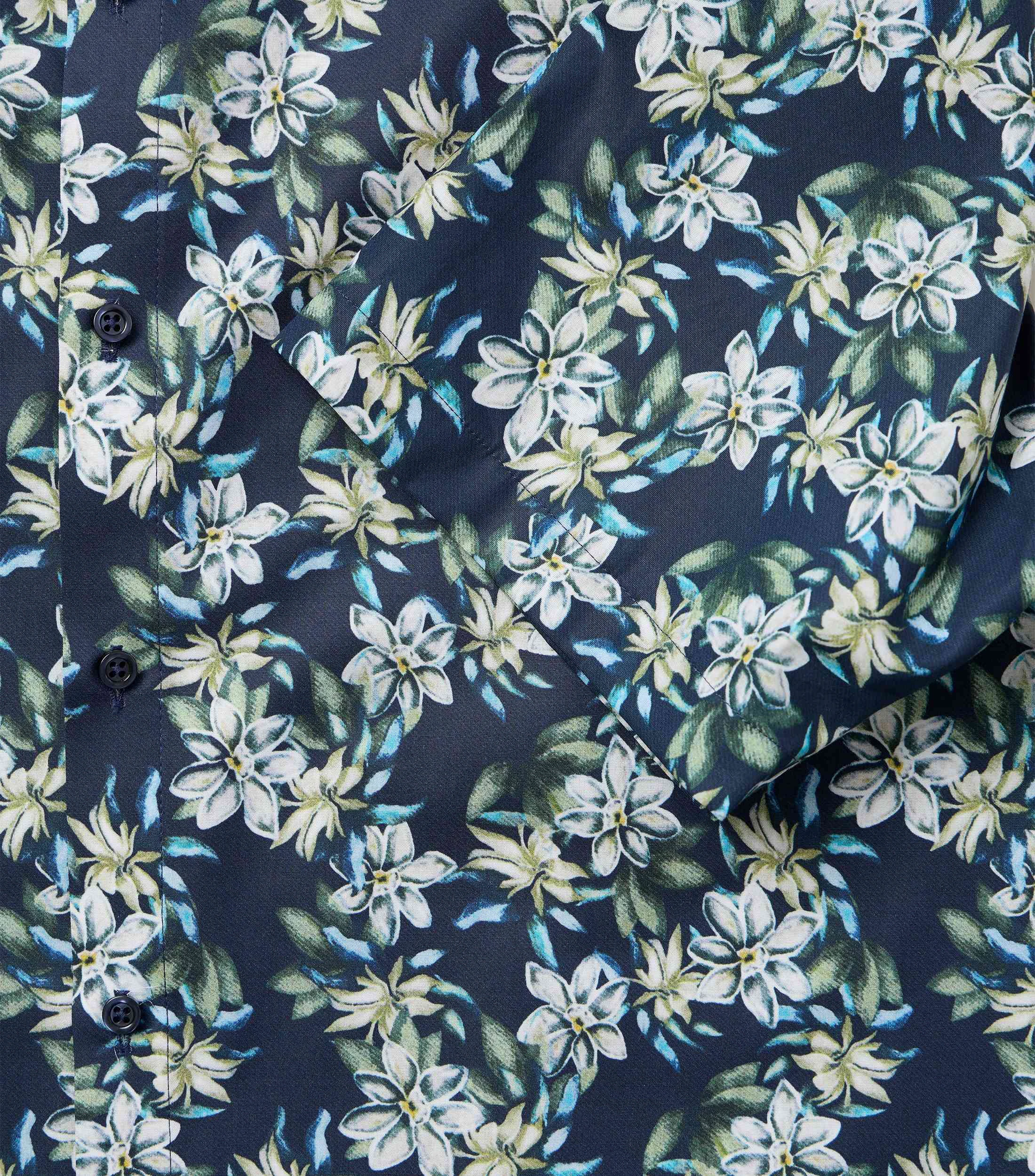 Businesshemd im Print-Muster in der Farbe Dunkelblau