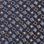 Krawatte im Print-Muster in der Farbe Dunkelblau