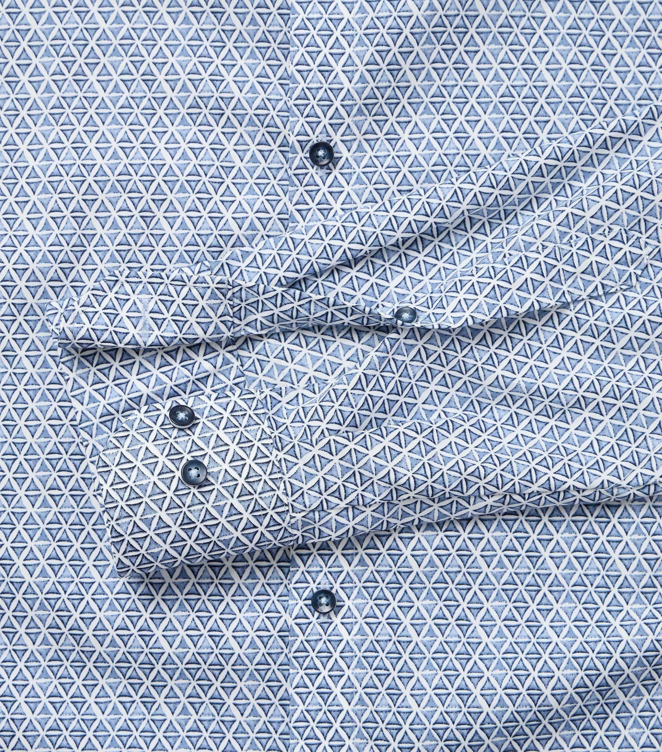 Businesshemd im Print-Muster in der Farbe Hellblau
