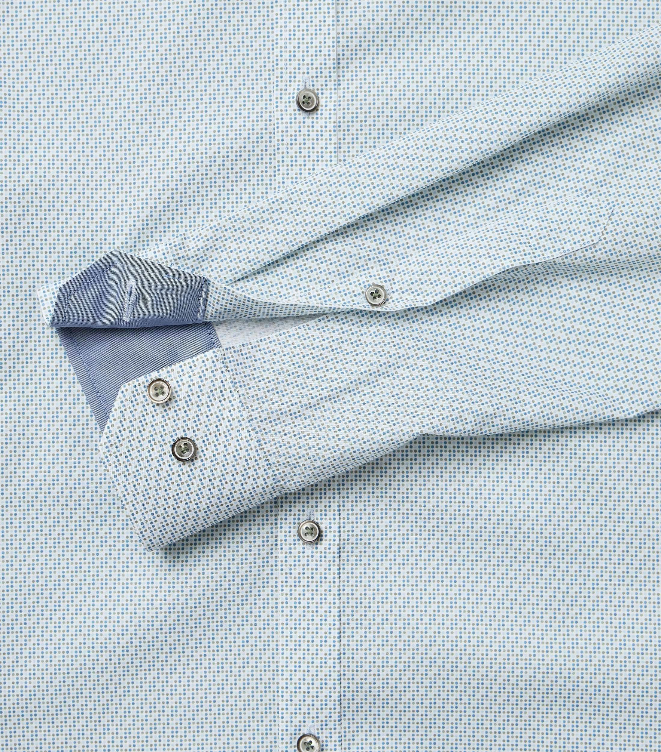 Businesshemd im Print-Muster in der Farbe Hellblau