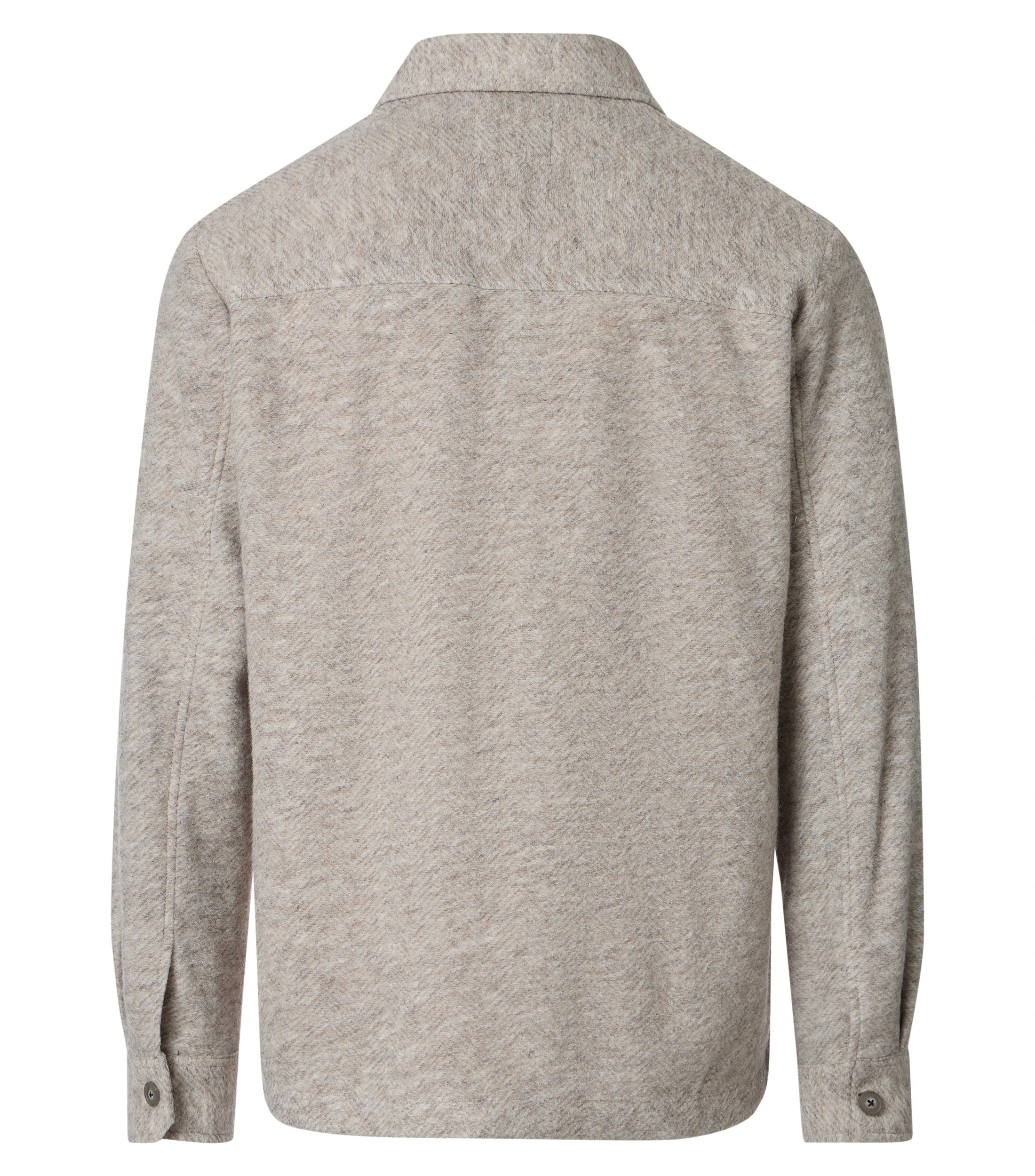 Hemdjacke im unifarbenen Design in der Farbe Beige