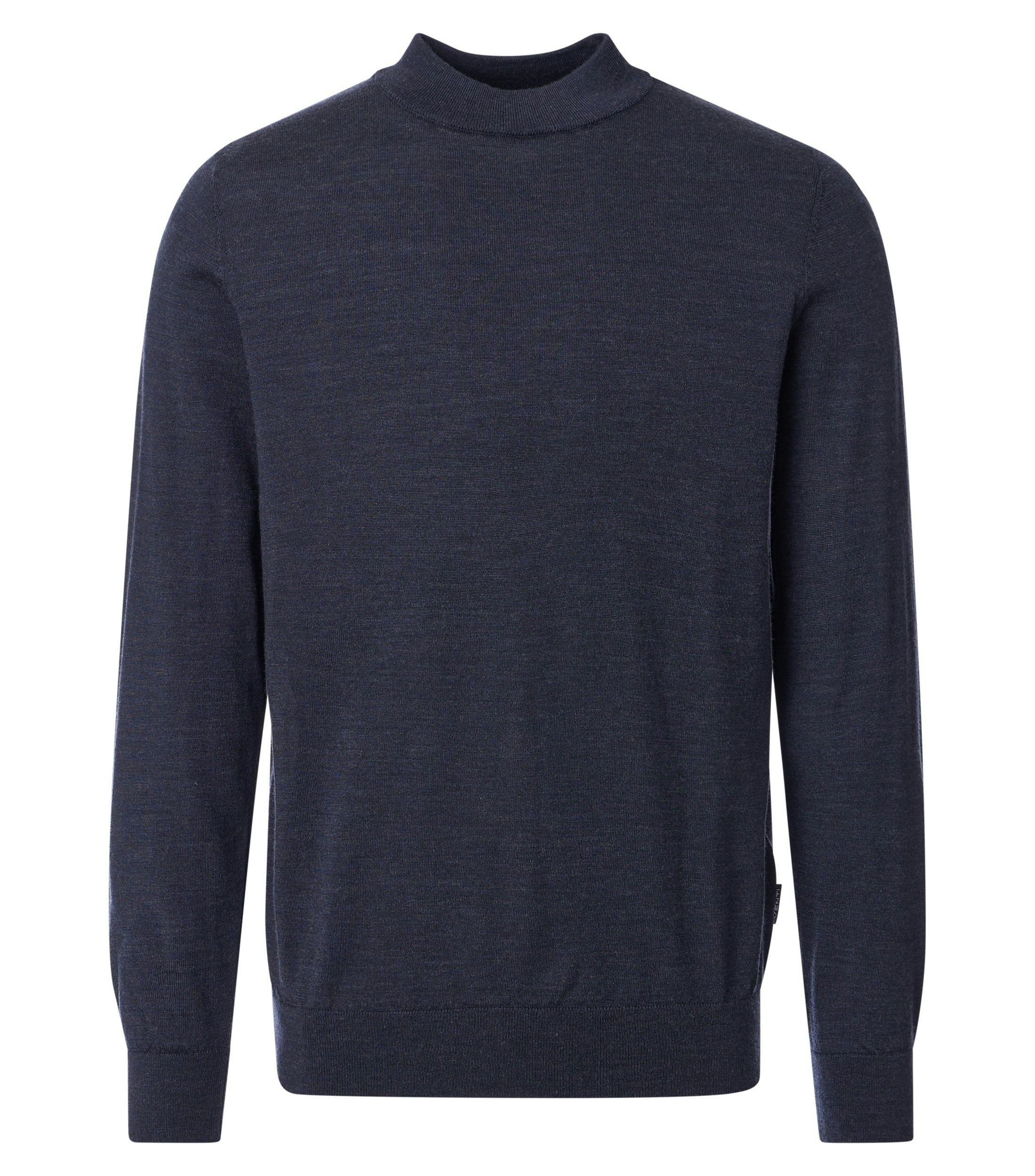 Rollkragenpullover im unifarbenen Design in der Farbe Dunkelblau