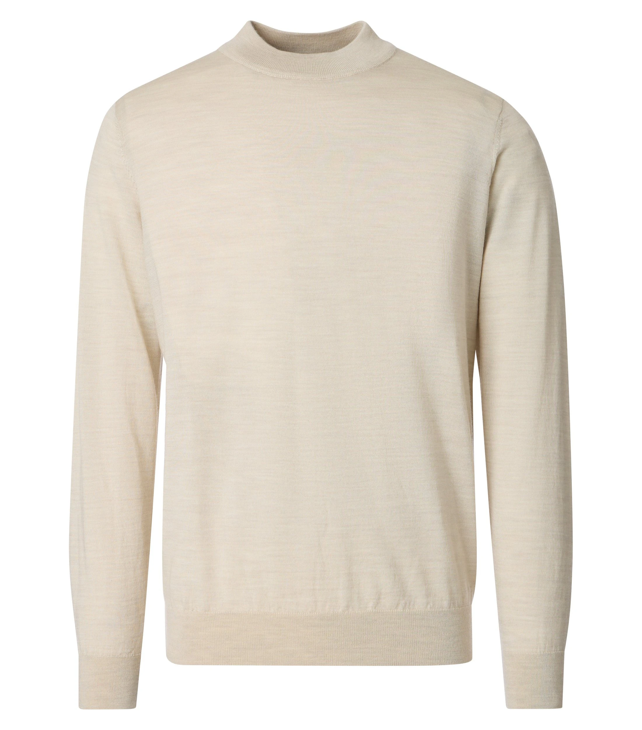 Rollkragenpullover im unifarbenen Design in der Farbe Beige