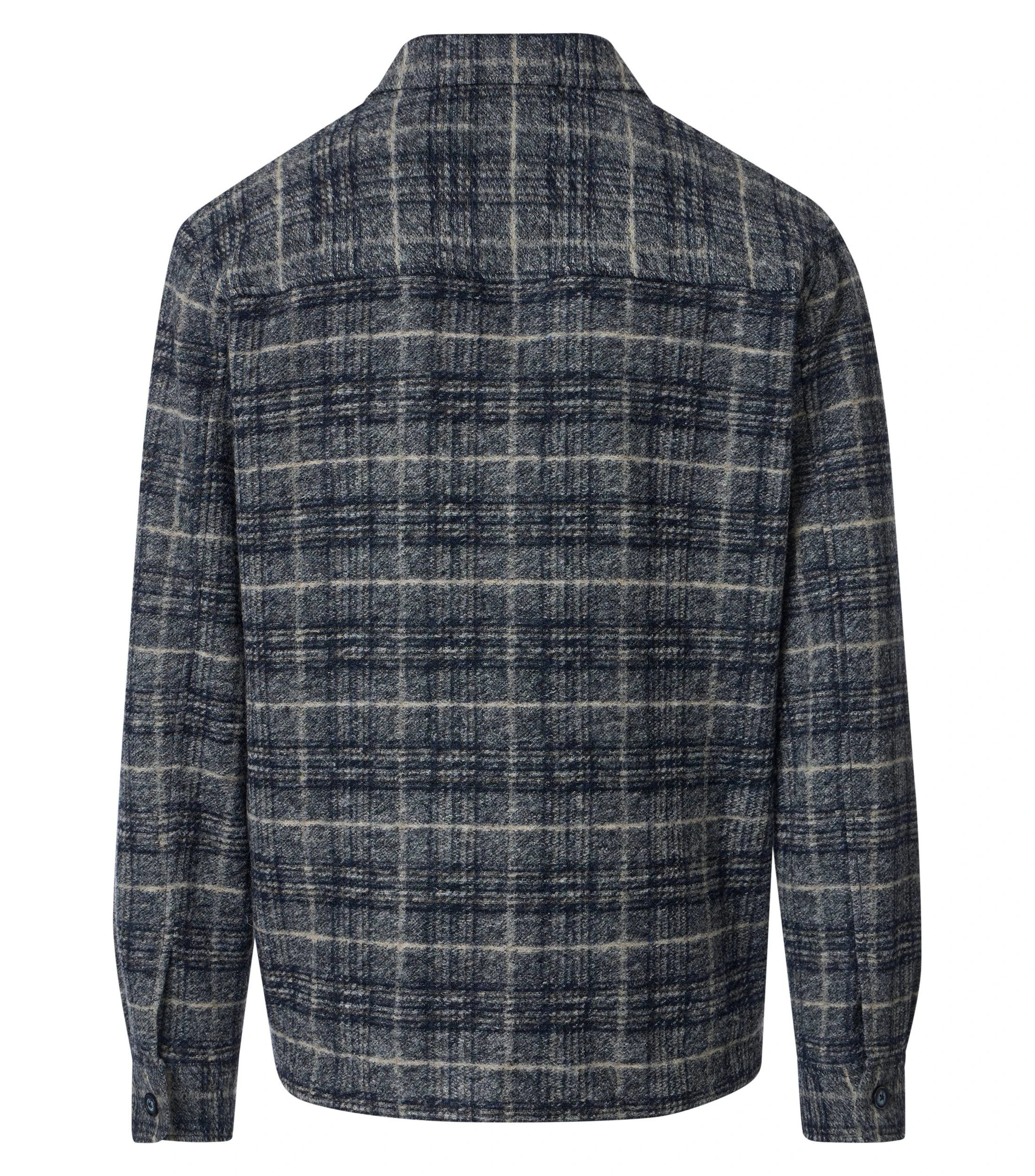 Hemdjacke im karierten Muster in der Farbe Dunkelblau