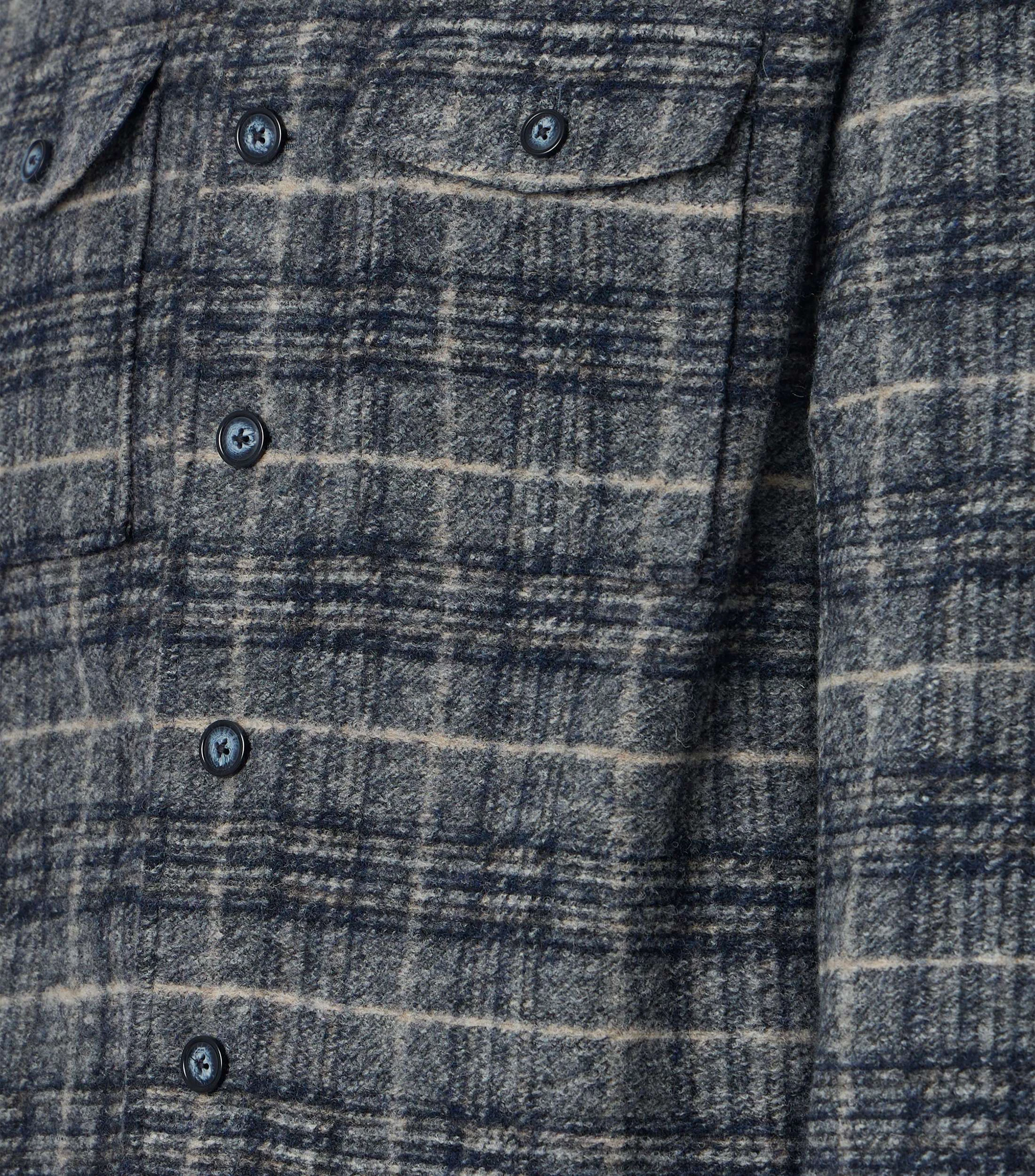 Hemdjacke im karierten Muster in der Farbe Dunkelblau