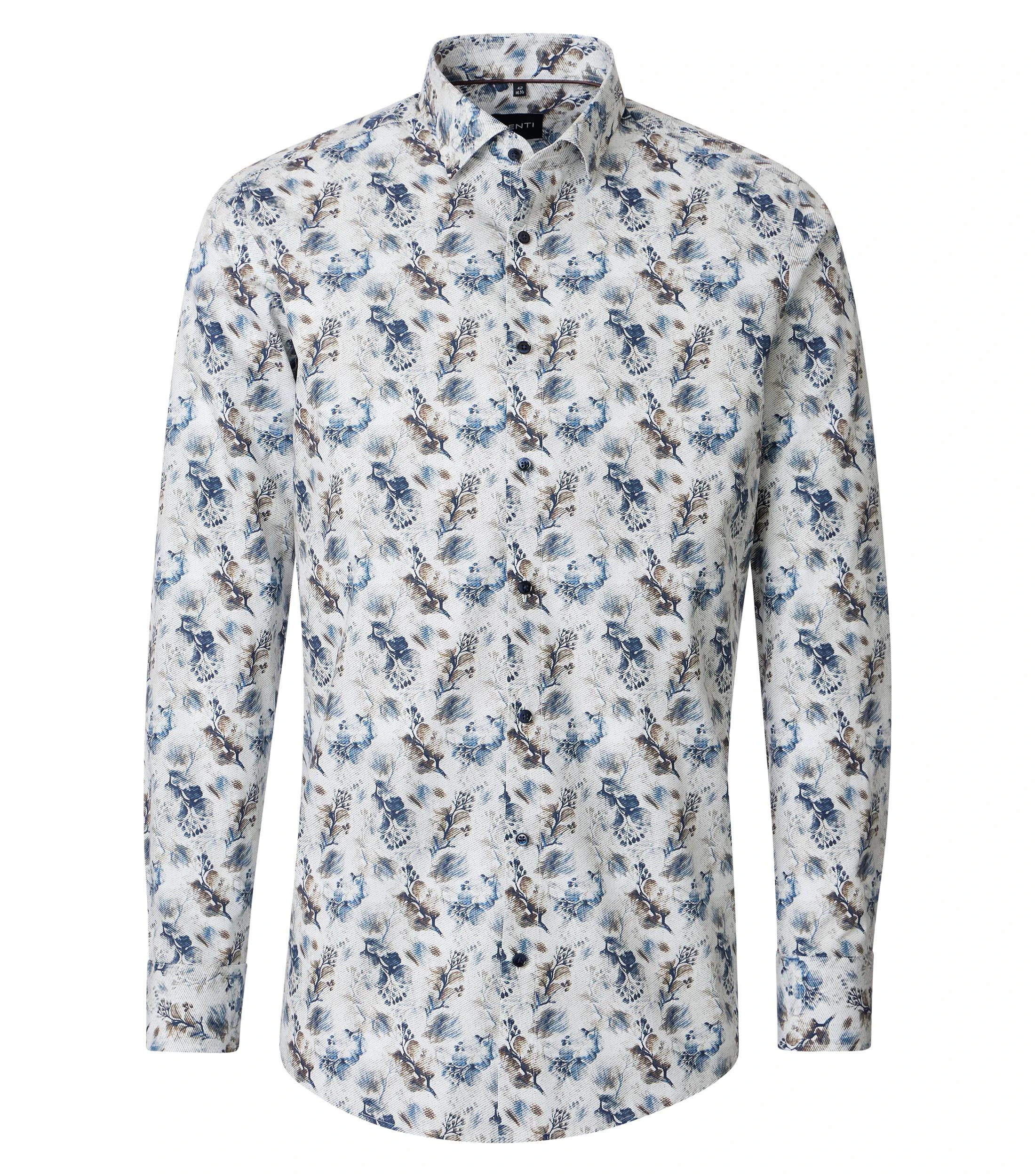 Businesshemd im Print-Muster in der Farbe Beige