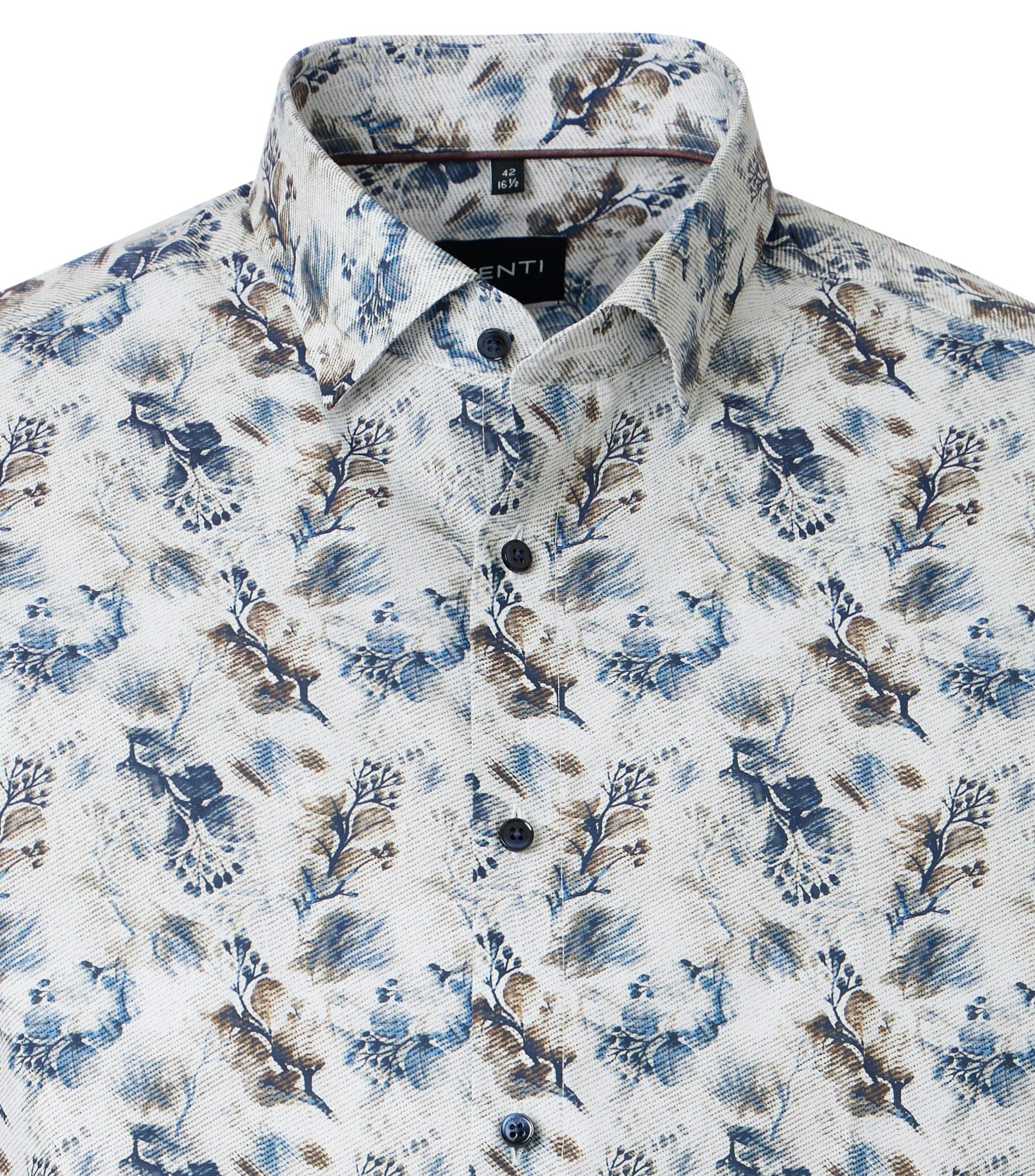 Businesshemd im Print-Muster in der Farbe Beige