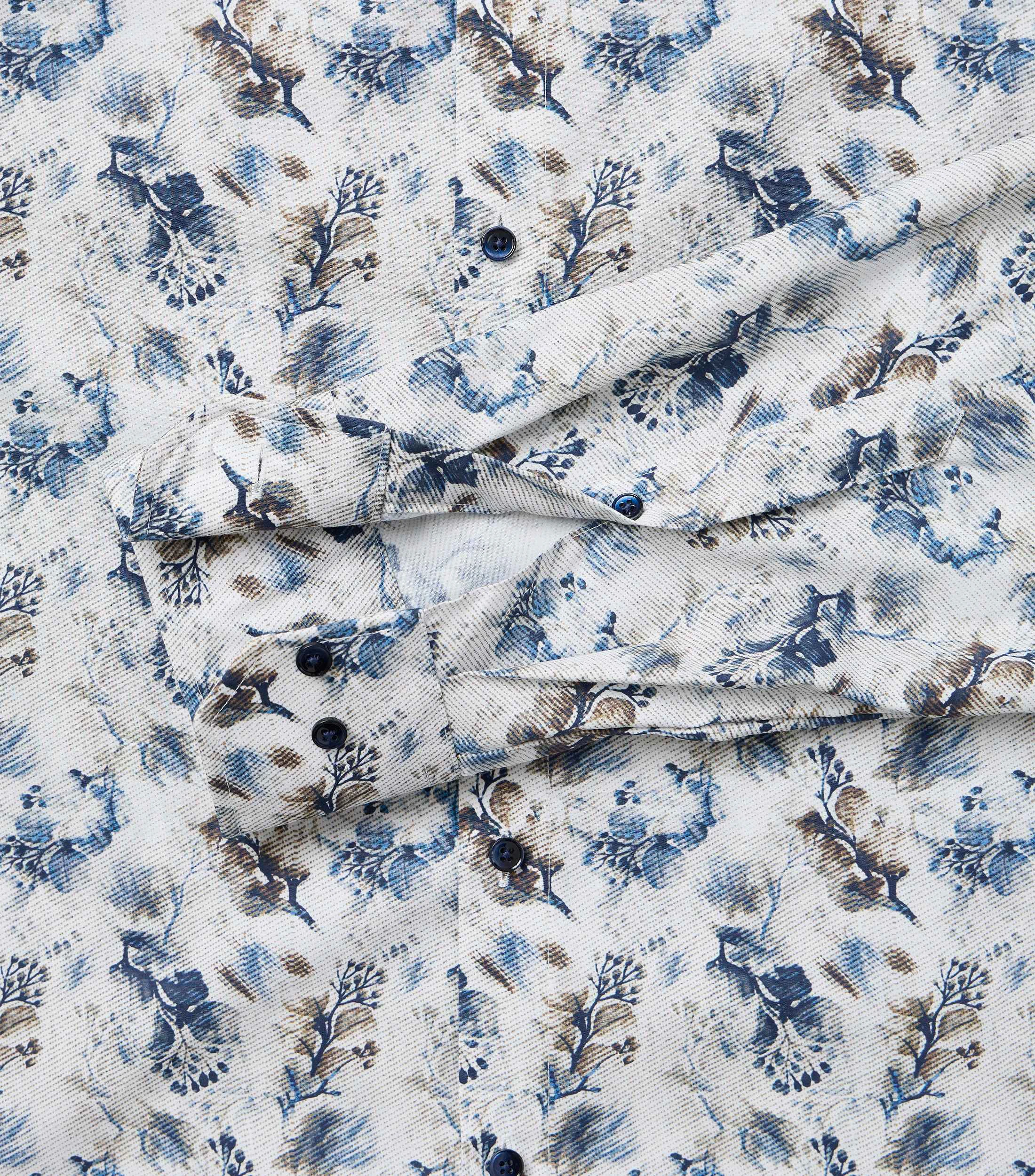 Businesshemd im Print-Muster in der Farbe Beige