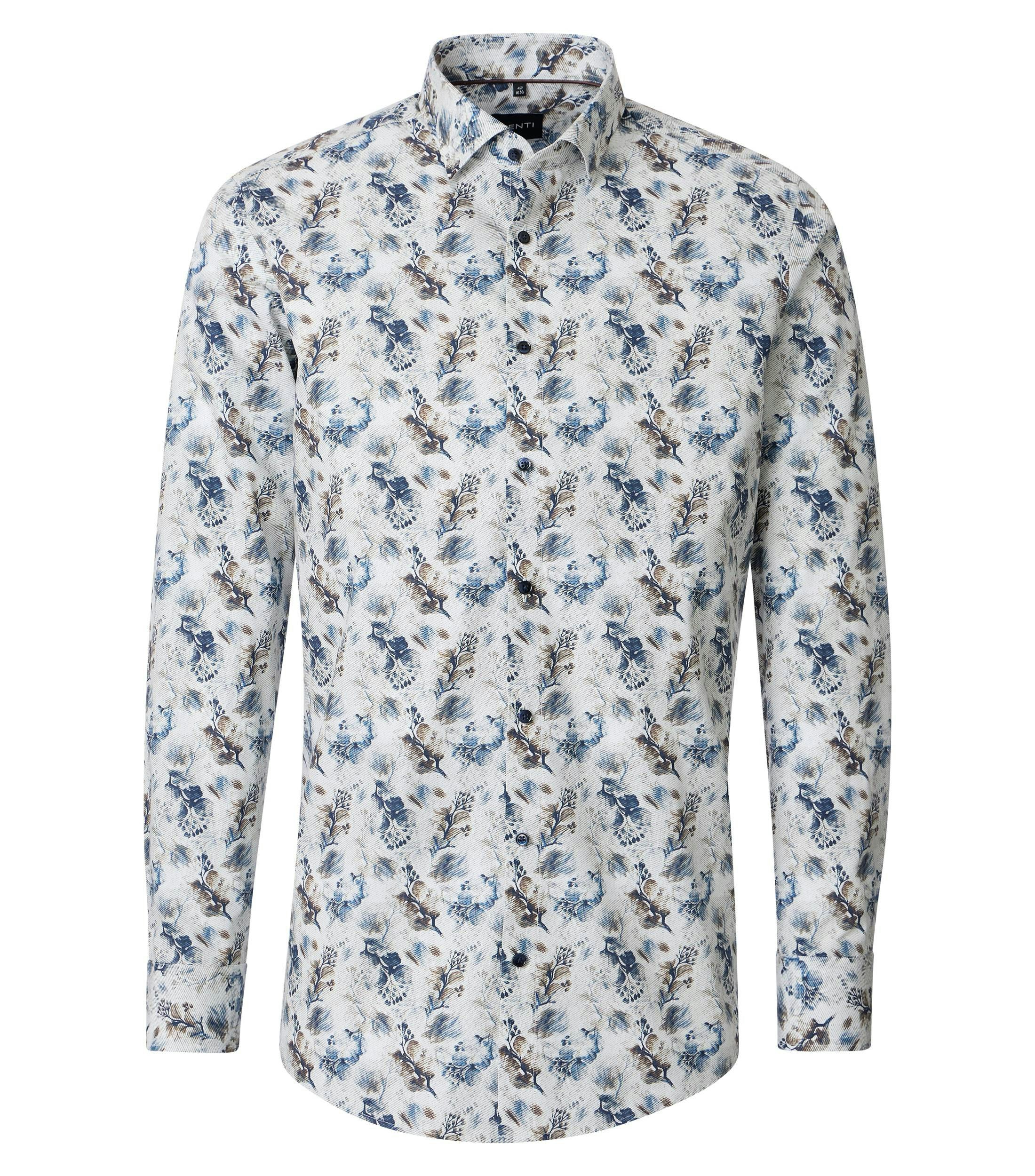 Businesshemd im Print-Muster in der Farbe Beige