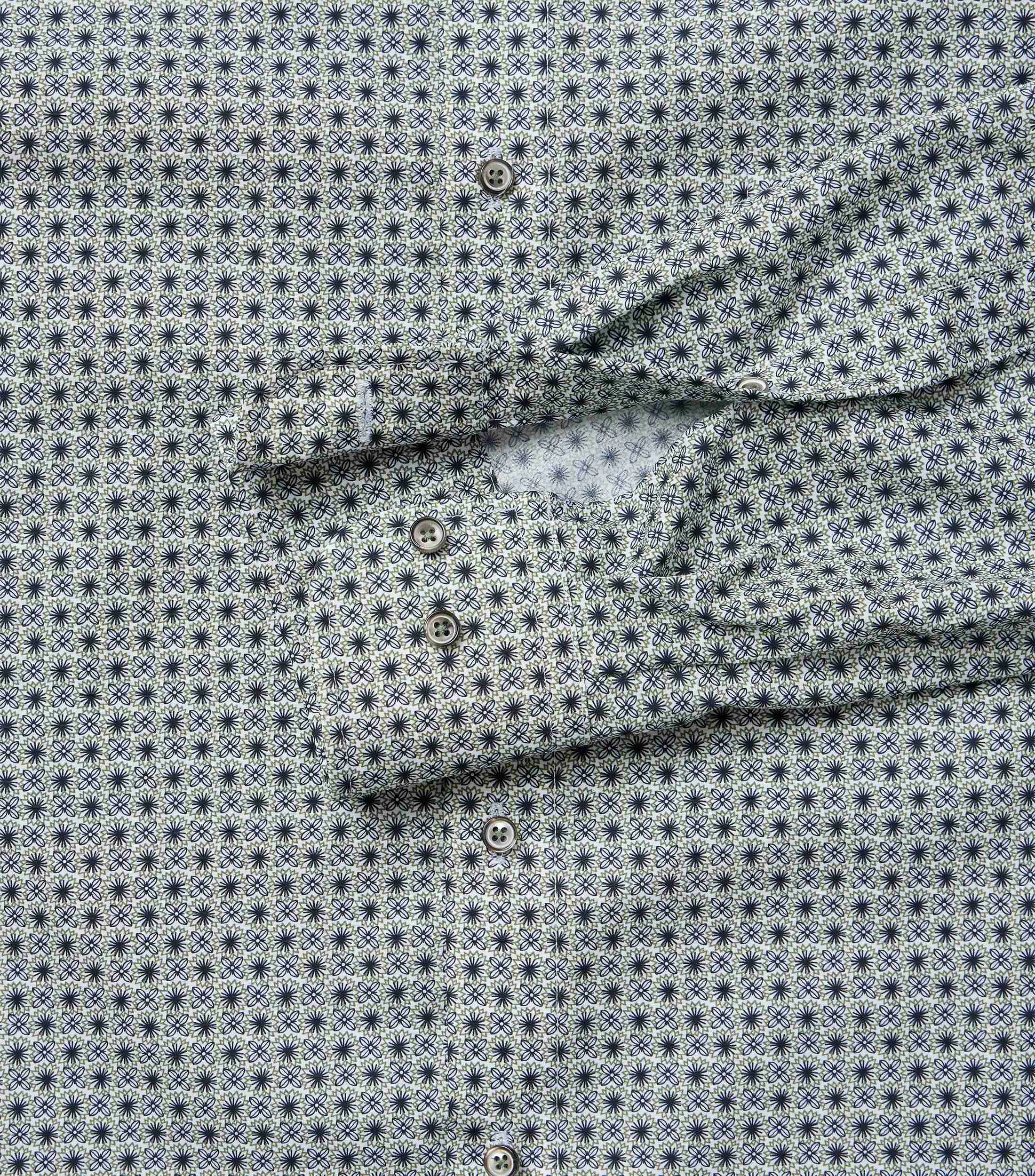 Businesshemd im Print-Muster in der Farbe Blau