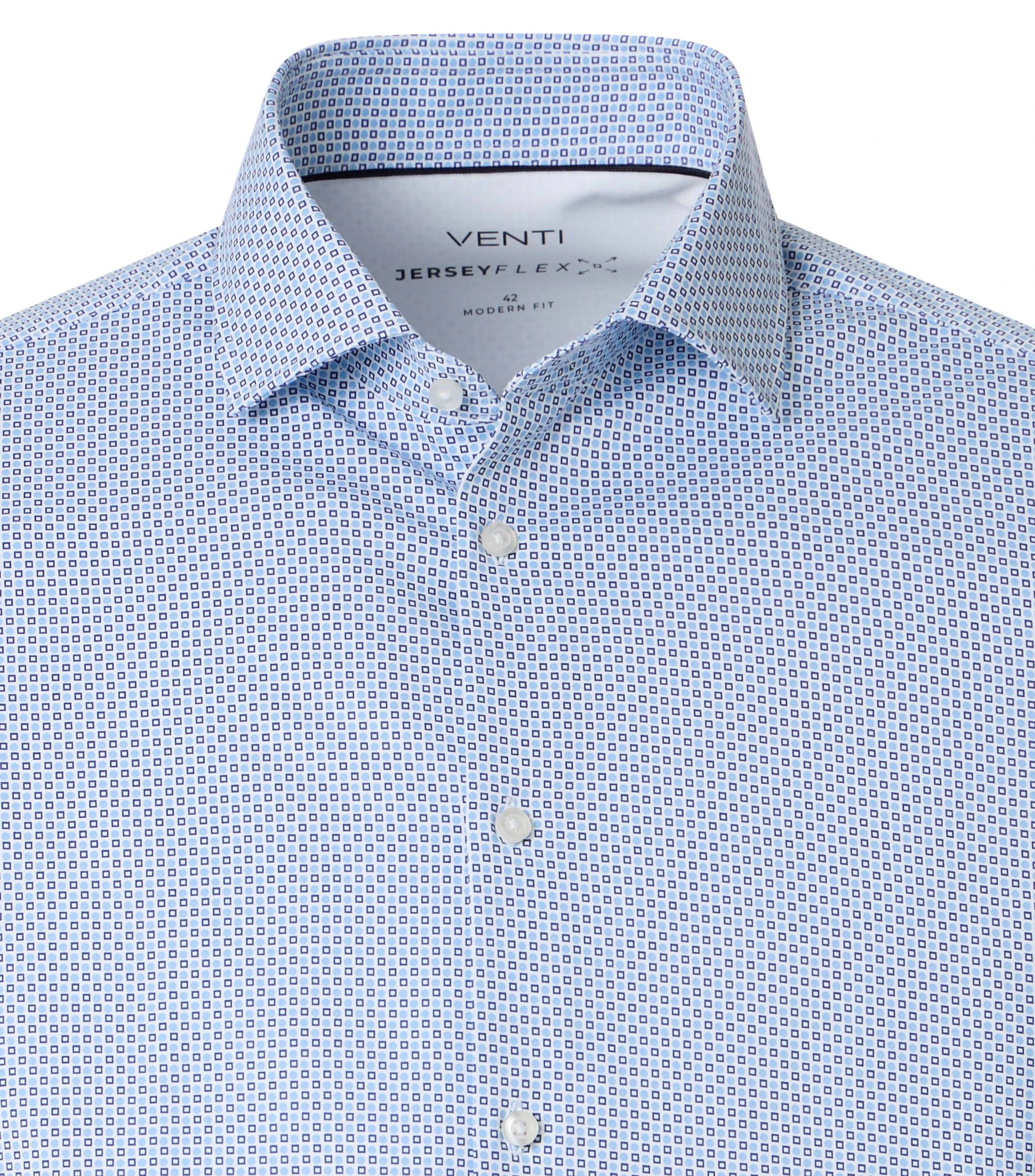 Businesshemd im Print-Muster in der Farbe Blau