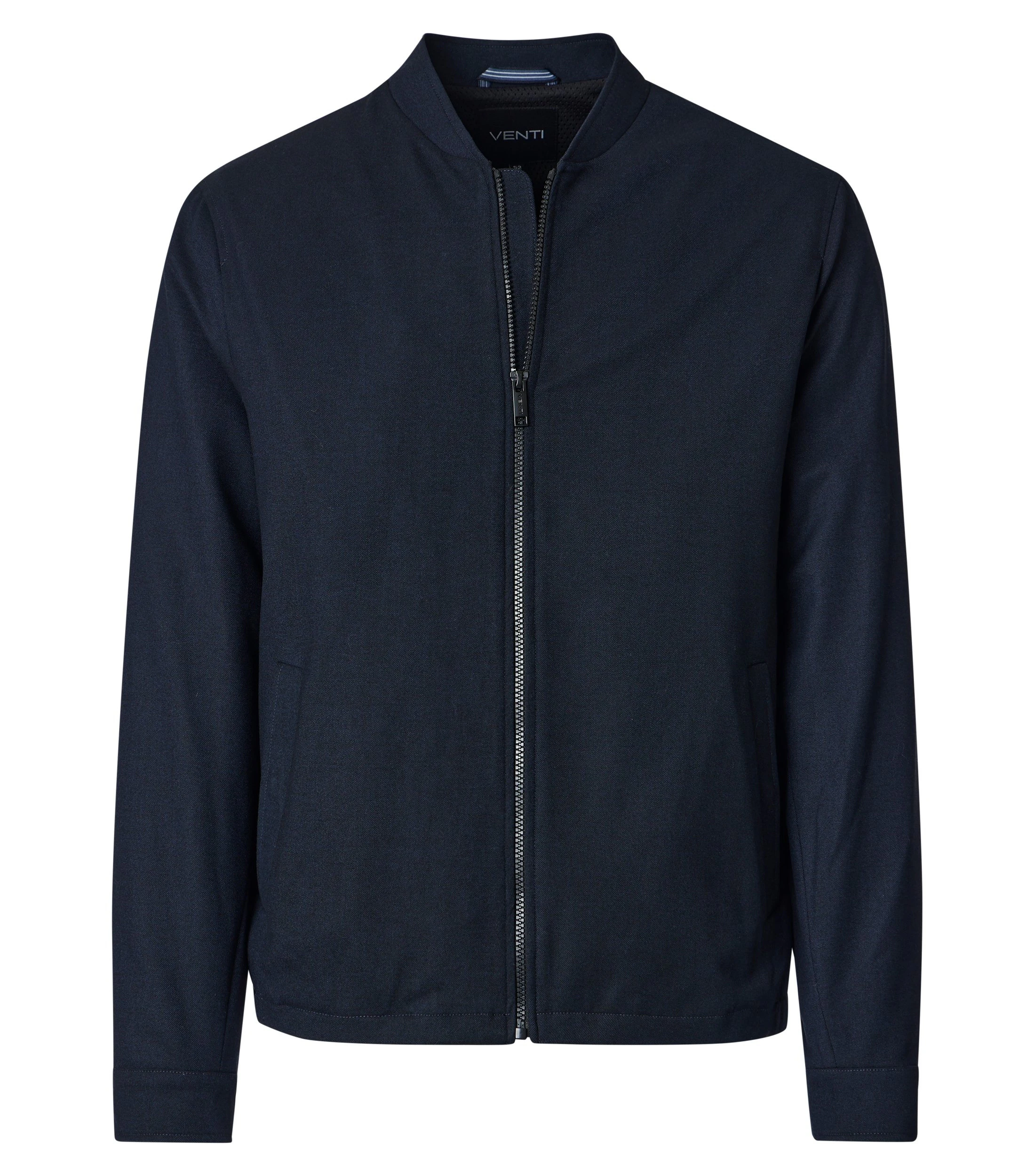 Jacke im unifarbenen Design in der Farbe Dunkelblau