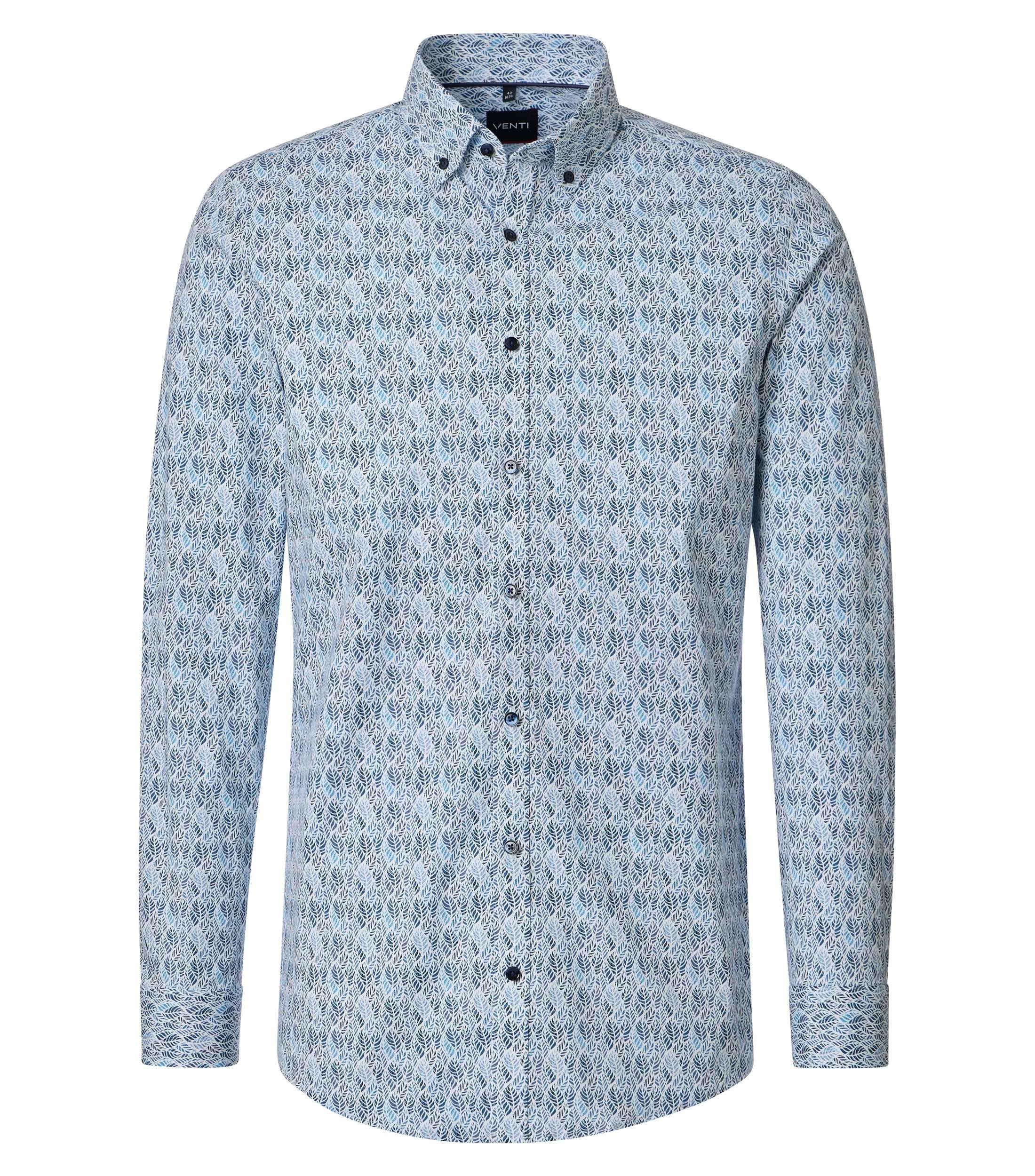 Businesshemd im Print-Muster in der Farbe Blau
