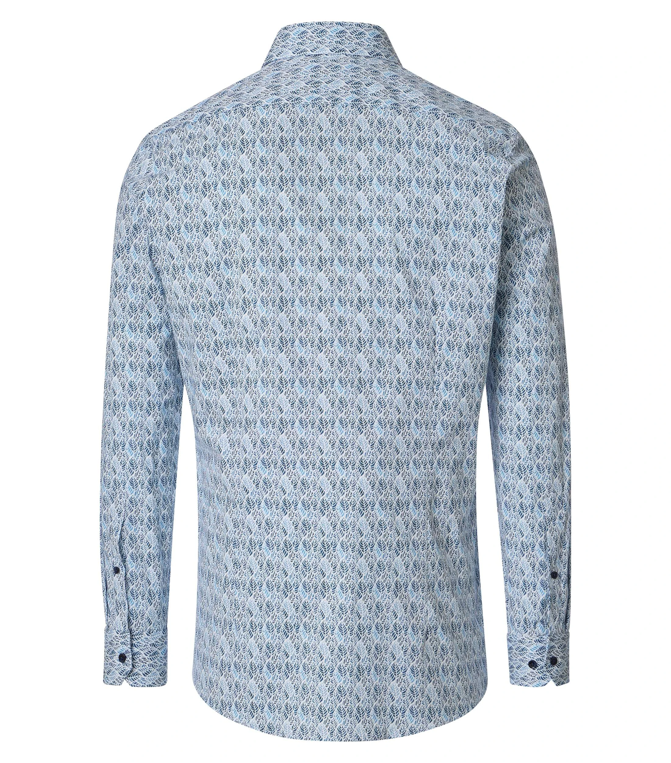 Businesshemd im Print-Muster in der Farbe Blau