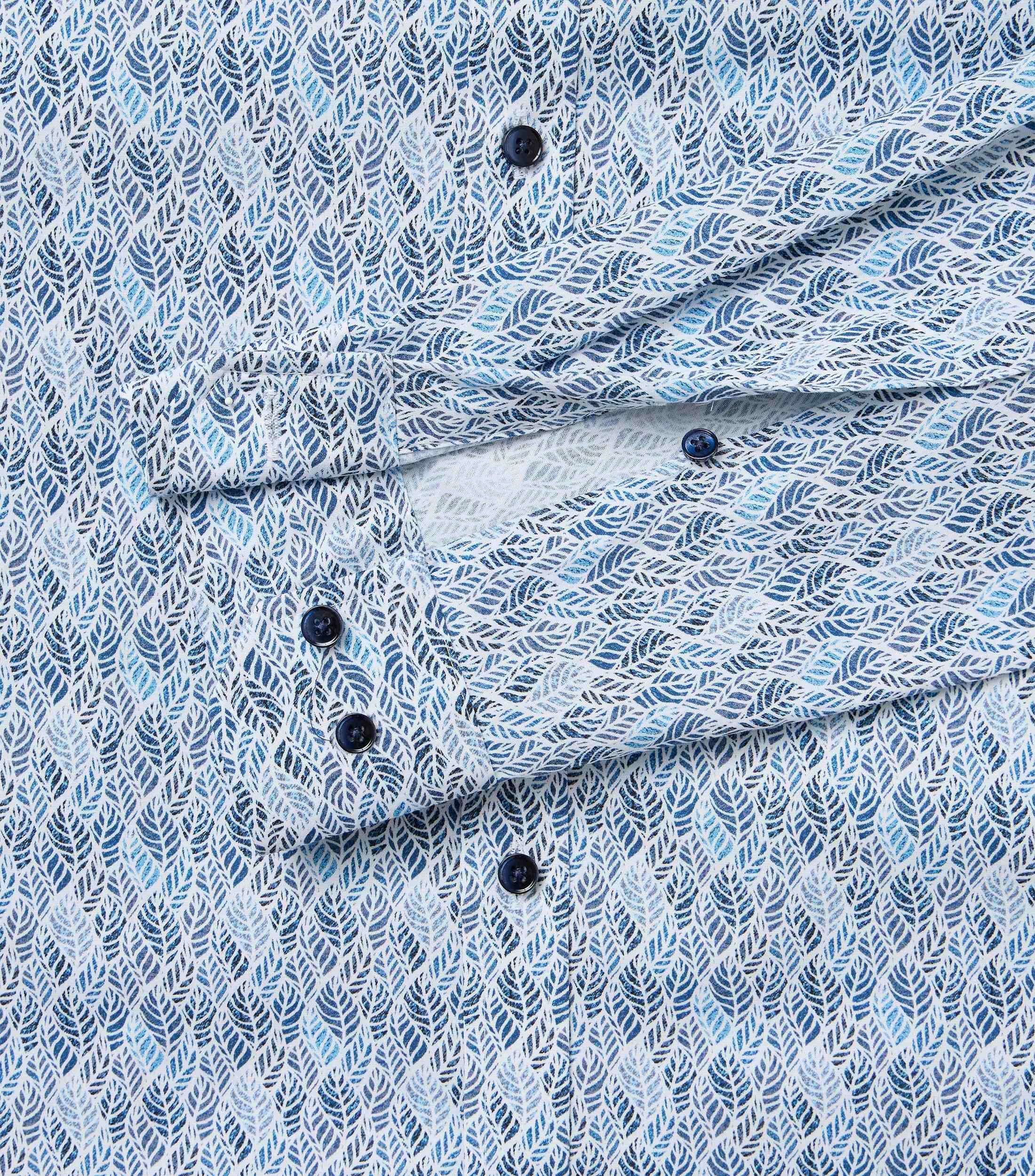 Businesshemd im Print-Muster in der Farbe Blau
