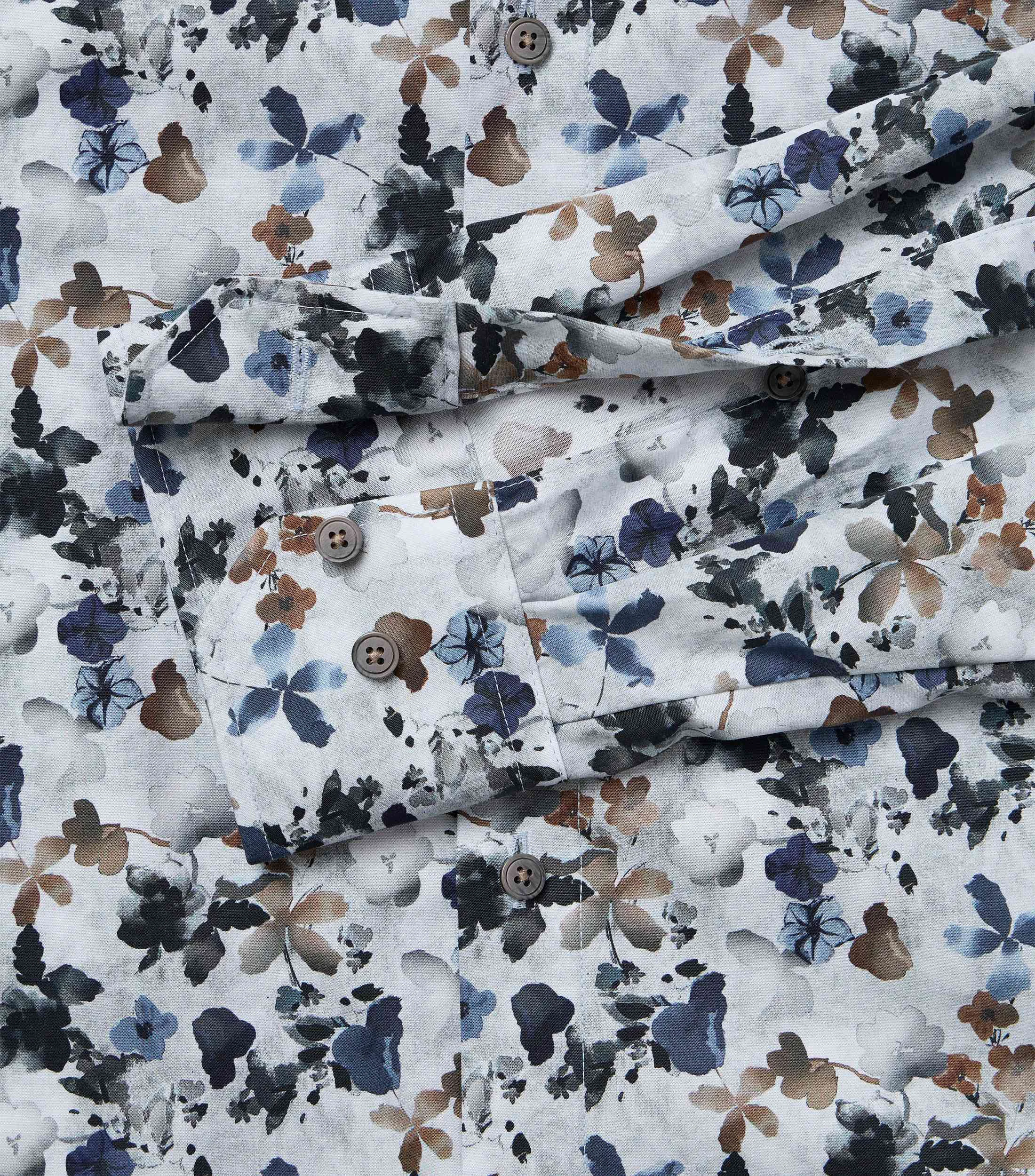 Businesshemd im Print-Muster in der Farbe Blau
