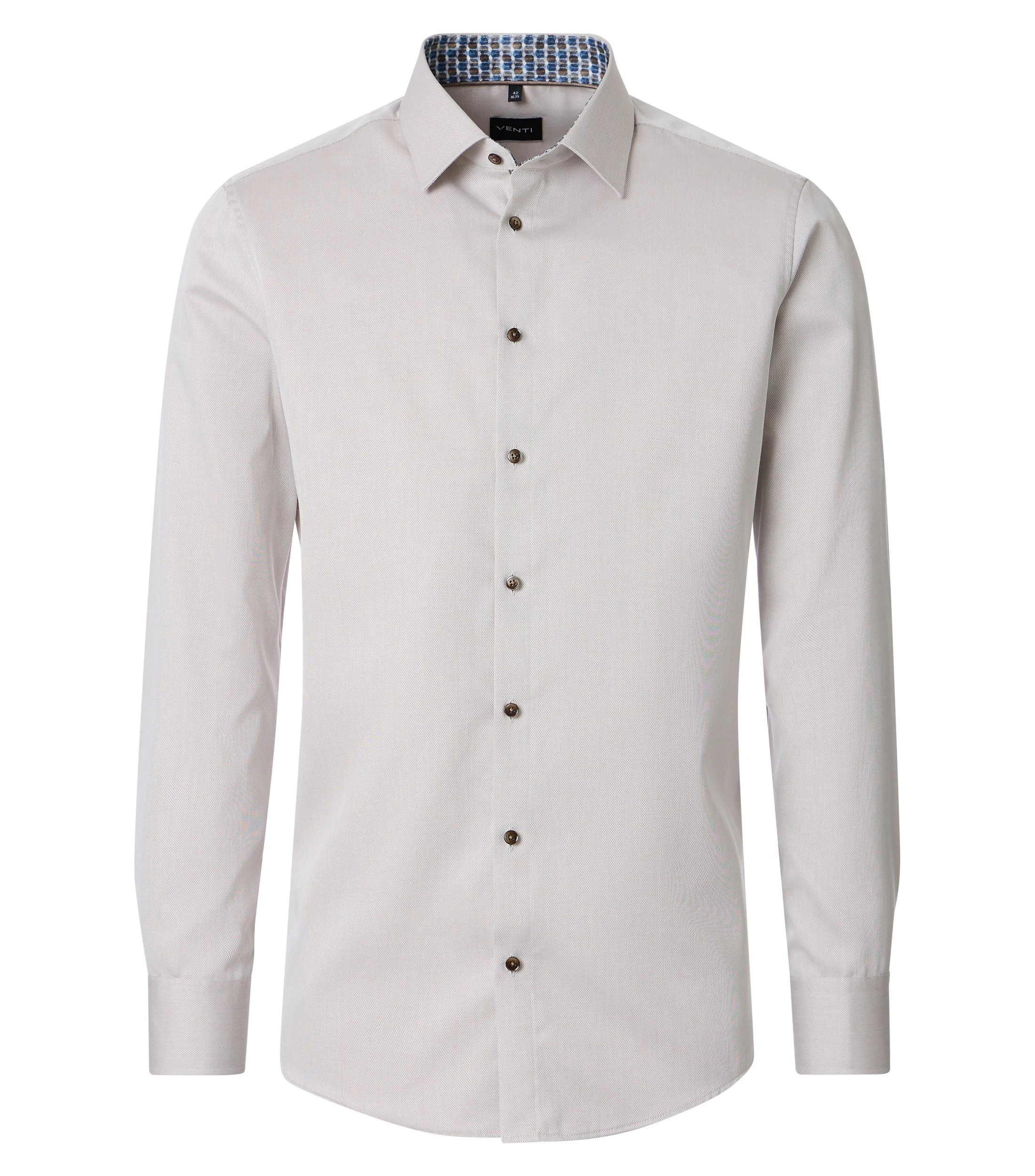 Businesshemd im unifarbenen Design in der Farbe Beige