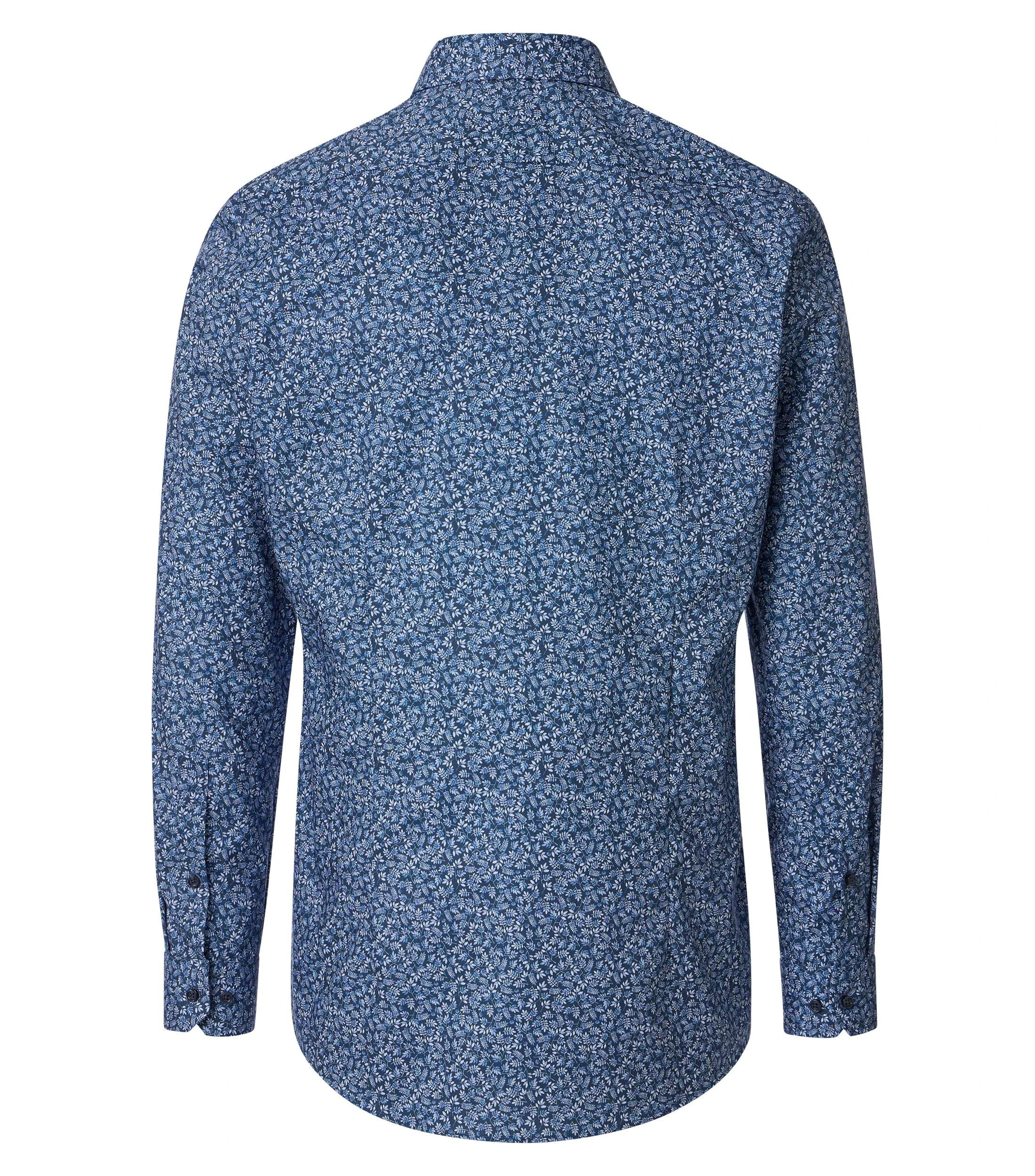 Businesshemd im Print-Muster in der Farbe Blau