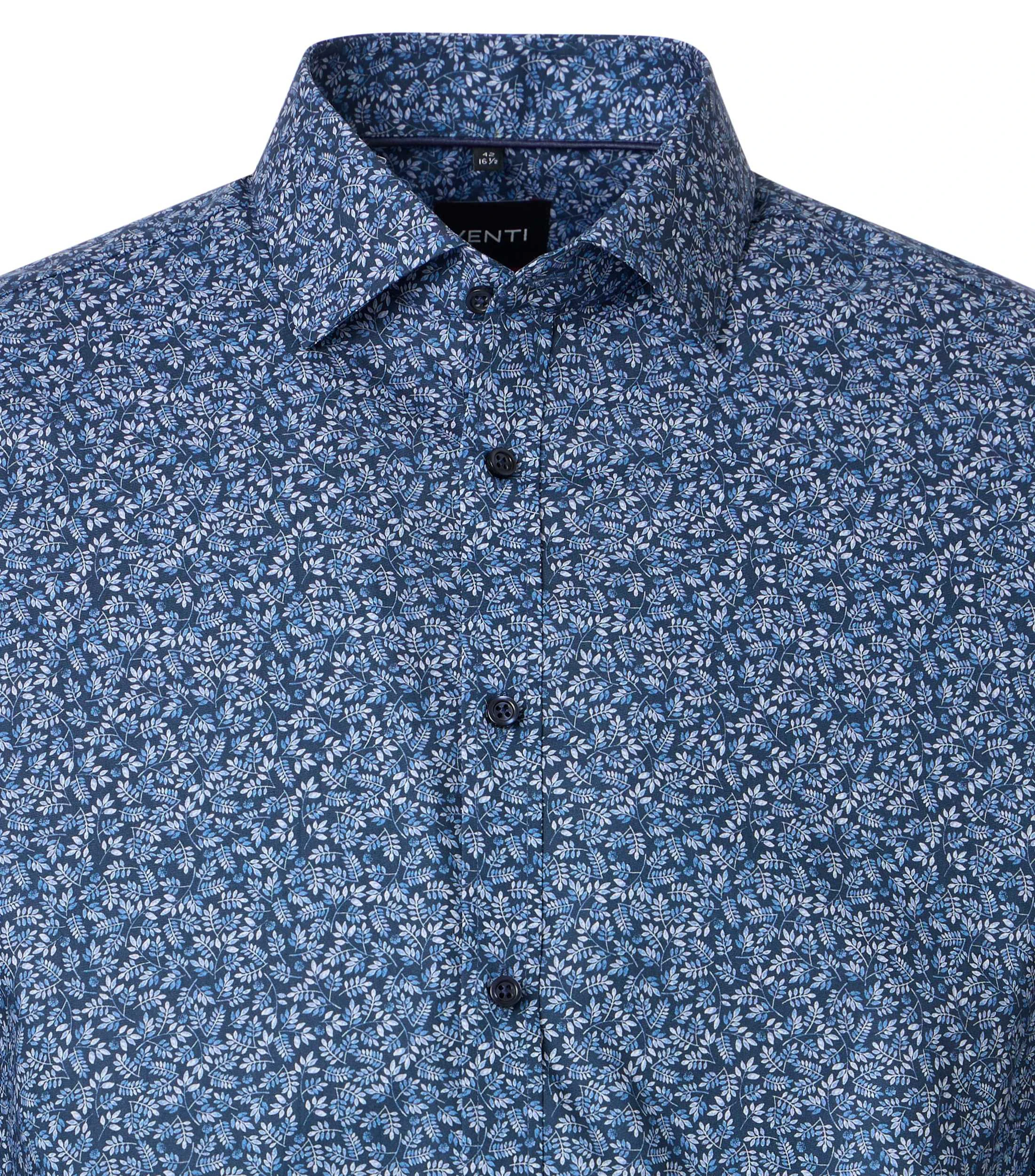 Businesshemd im Print-Muster in der Farbe Blau