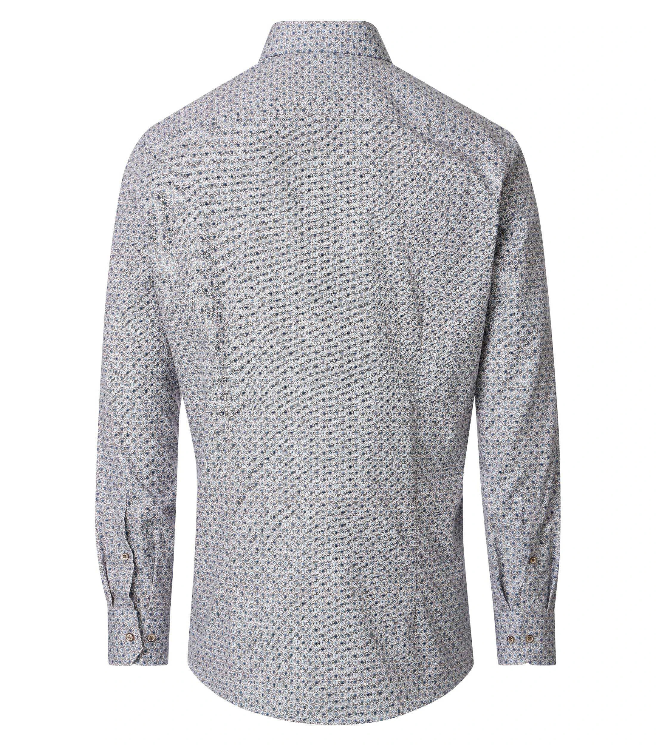 Businesshemd im Print-Muster in der Farbe Beige
