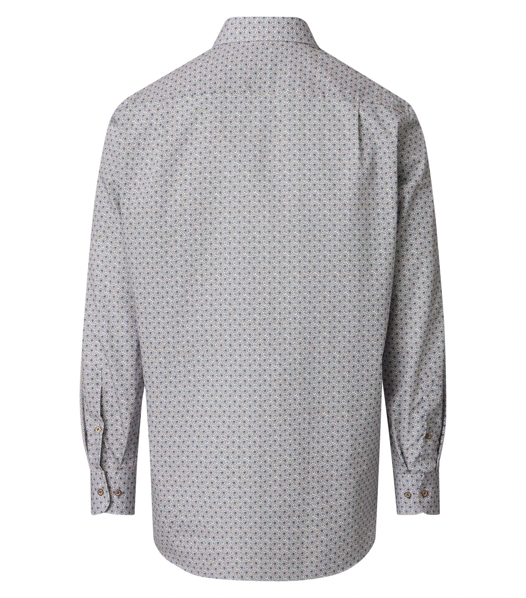Businesshemd im Print-Muster in der Farbe Beige