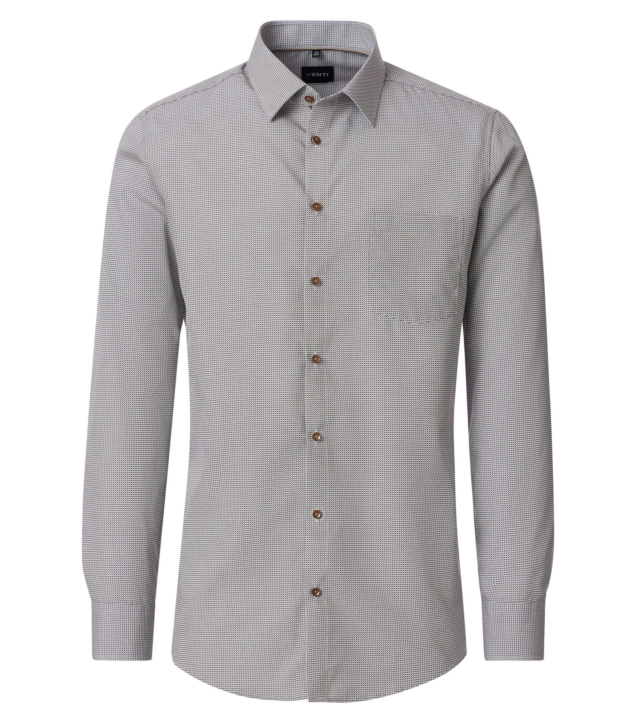 Businesshemd im Print-Muster in der Farbe Beige