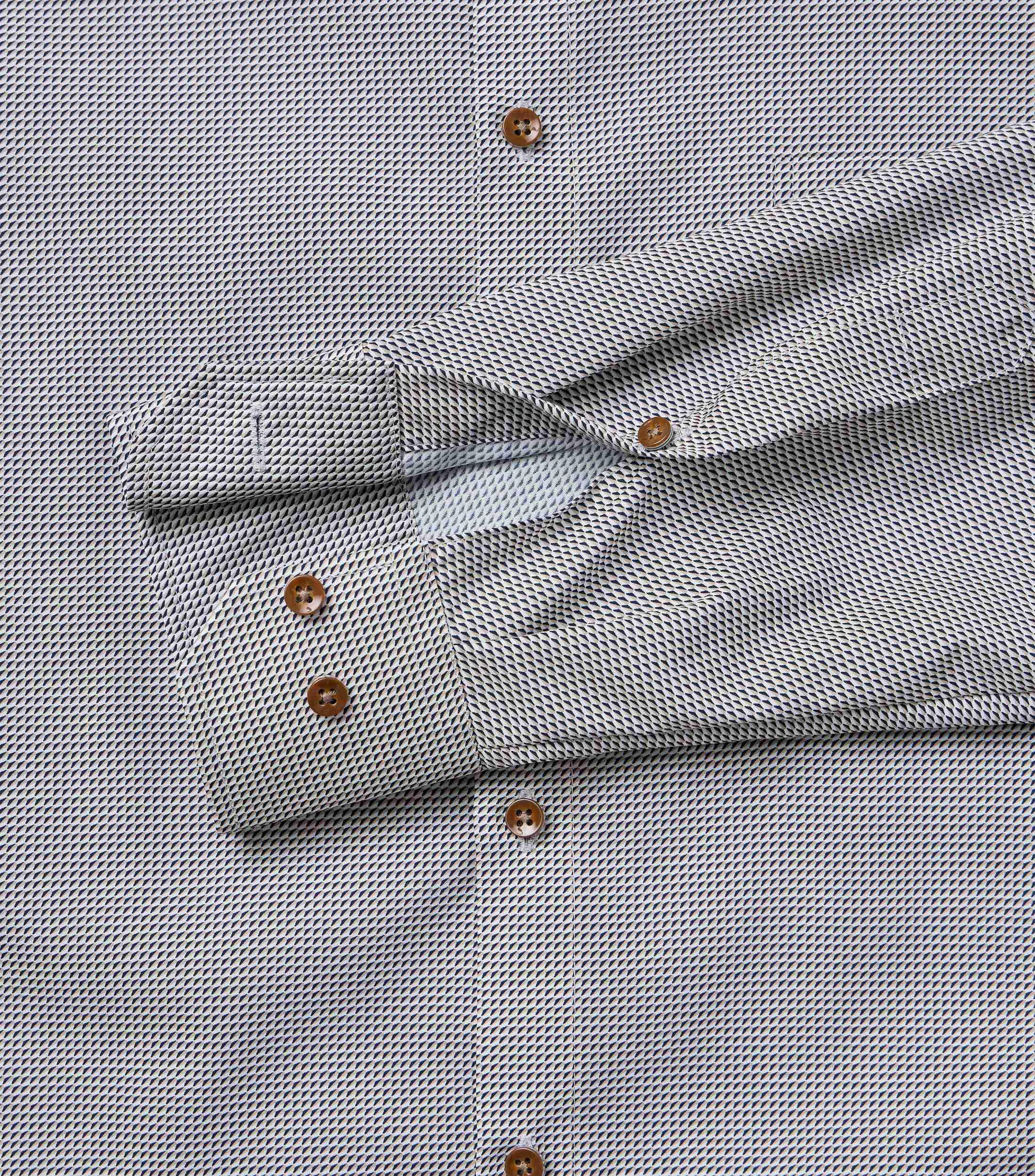 Businesshemd im Print-Muster in der Farbe Beige